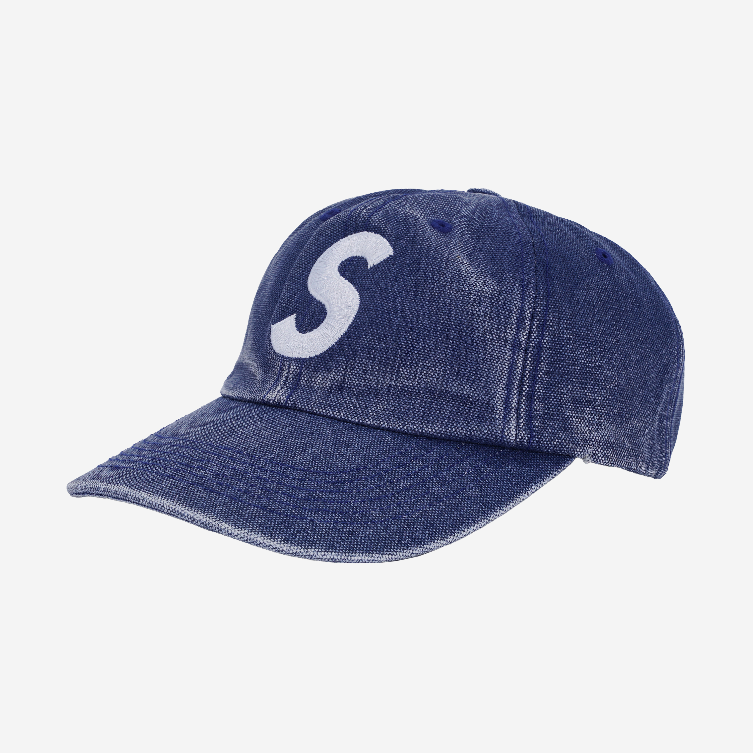 Supreme Pigment Canvas S Logo 6-Panel Navy - 23SS