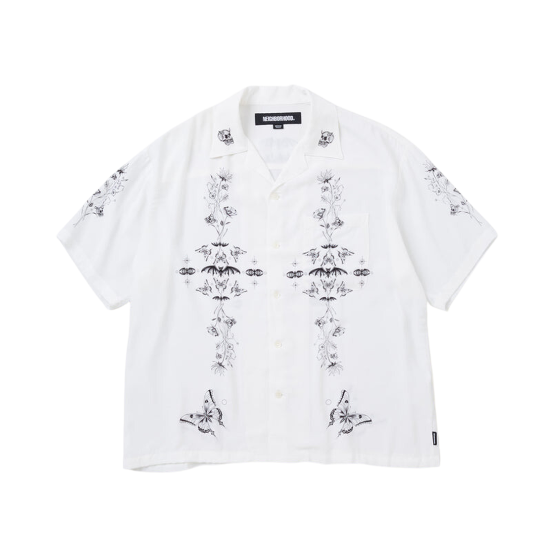 Neighborhood x Dr. Woo Hawaiian Shirt S/S White 상세 이미지 1