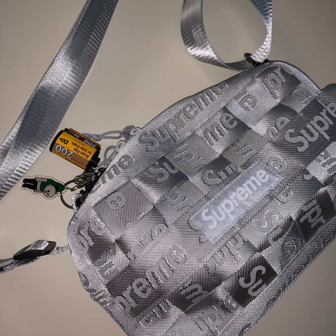 Supreme Woven Utility Bag Grey - 24SS 착용 스타일