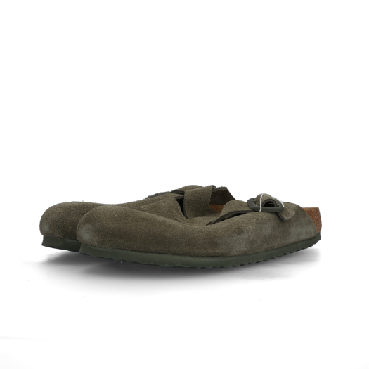 Birkenstock Boston Suede Leather Thyme - Narrow