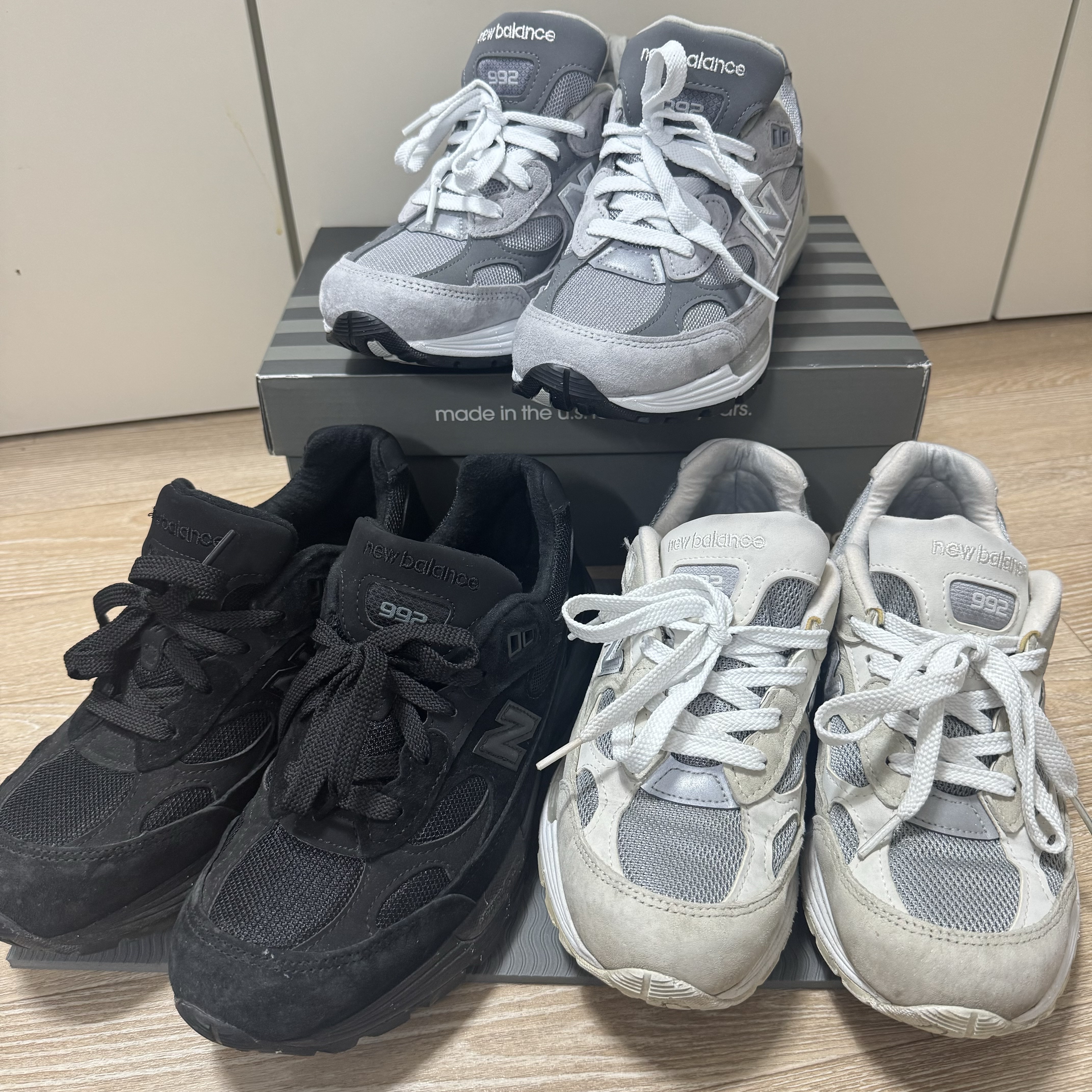 New Balance 992 Made in USA Grey - D Standard 착용 스타일
