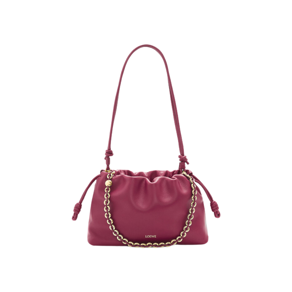 Loewe Medium Flamenco Purse Bag In Mellow Nappa Lambskin Crimson 상세 이미지 4