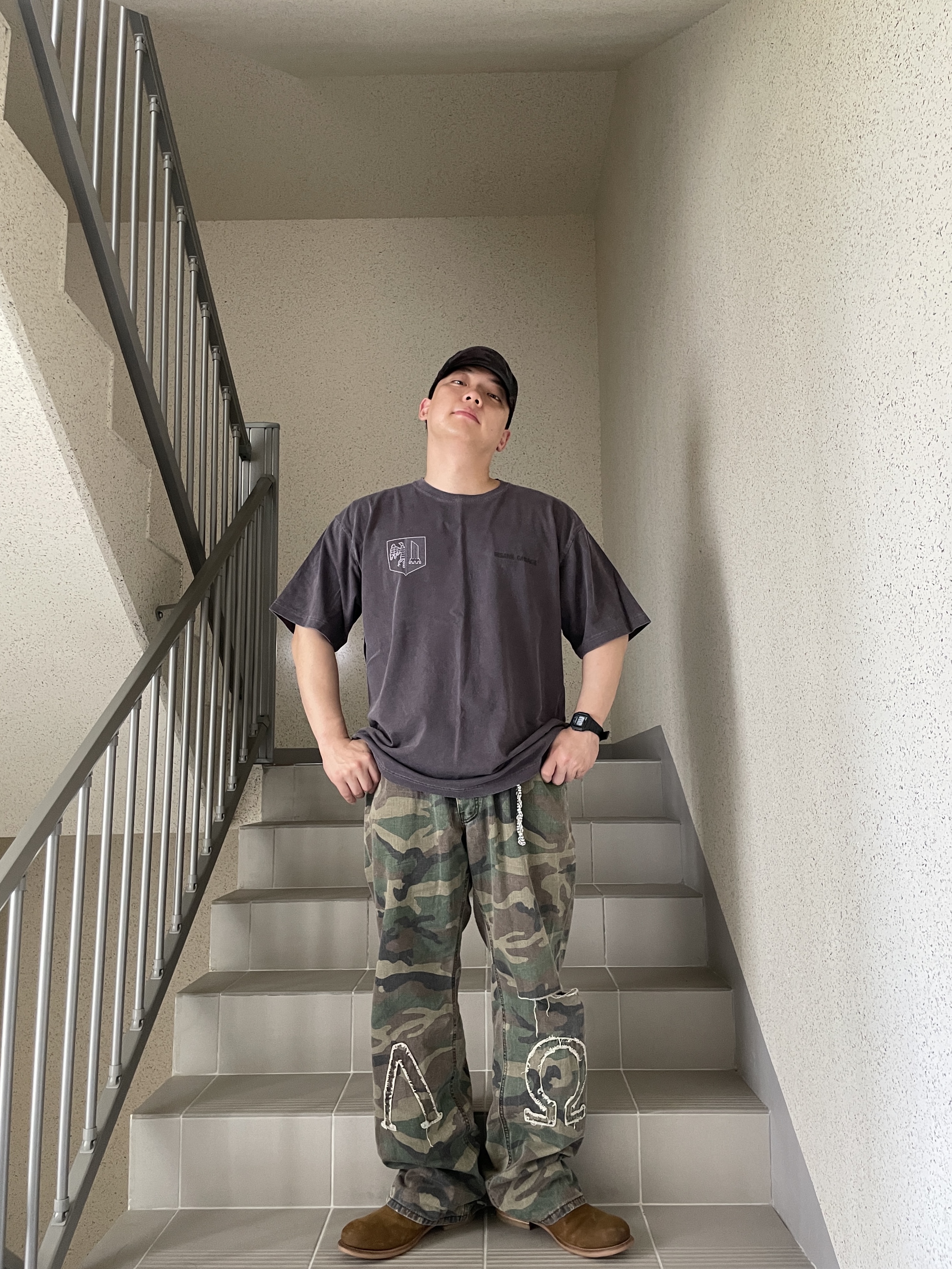 ETCE New Vision Camo Cap Night Jungle 착용 스타일 - 5