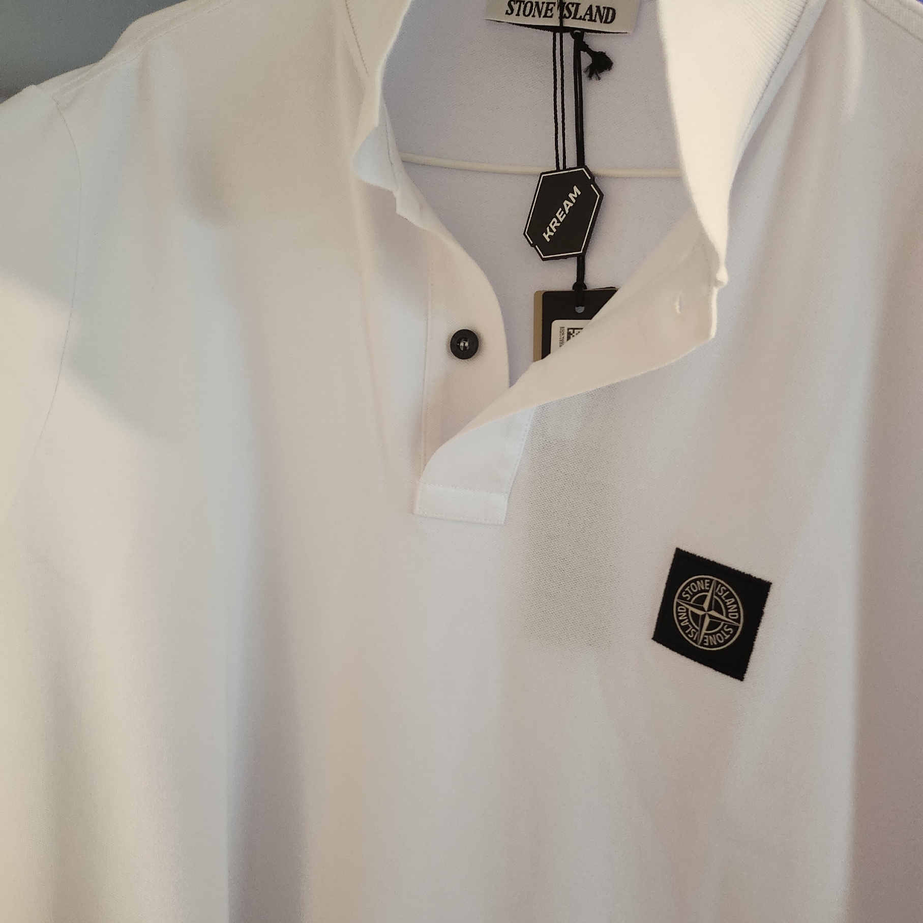 Stone Island 2SC17 Stretch Cotton Pique Polo Shirt White - 24SS 착용 스타일