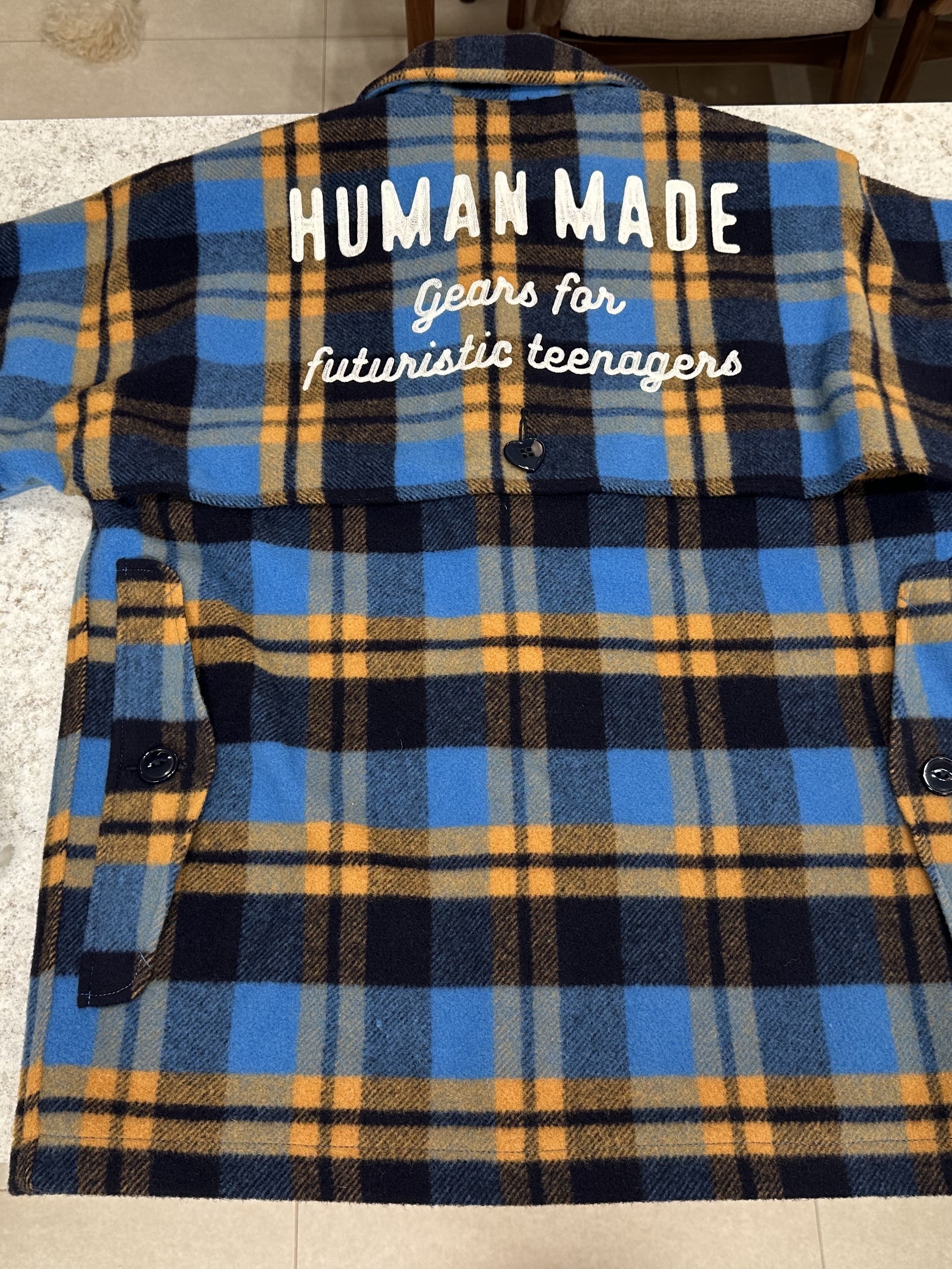 Human Made Hunting Jacket Blue 착용 스타일 - 7