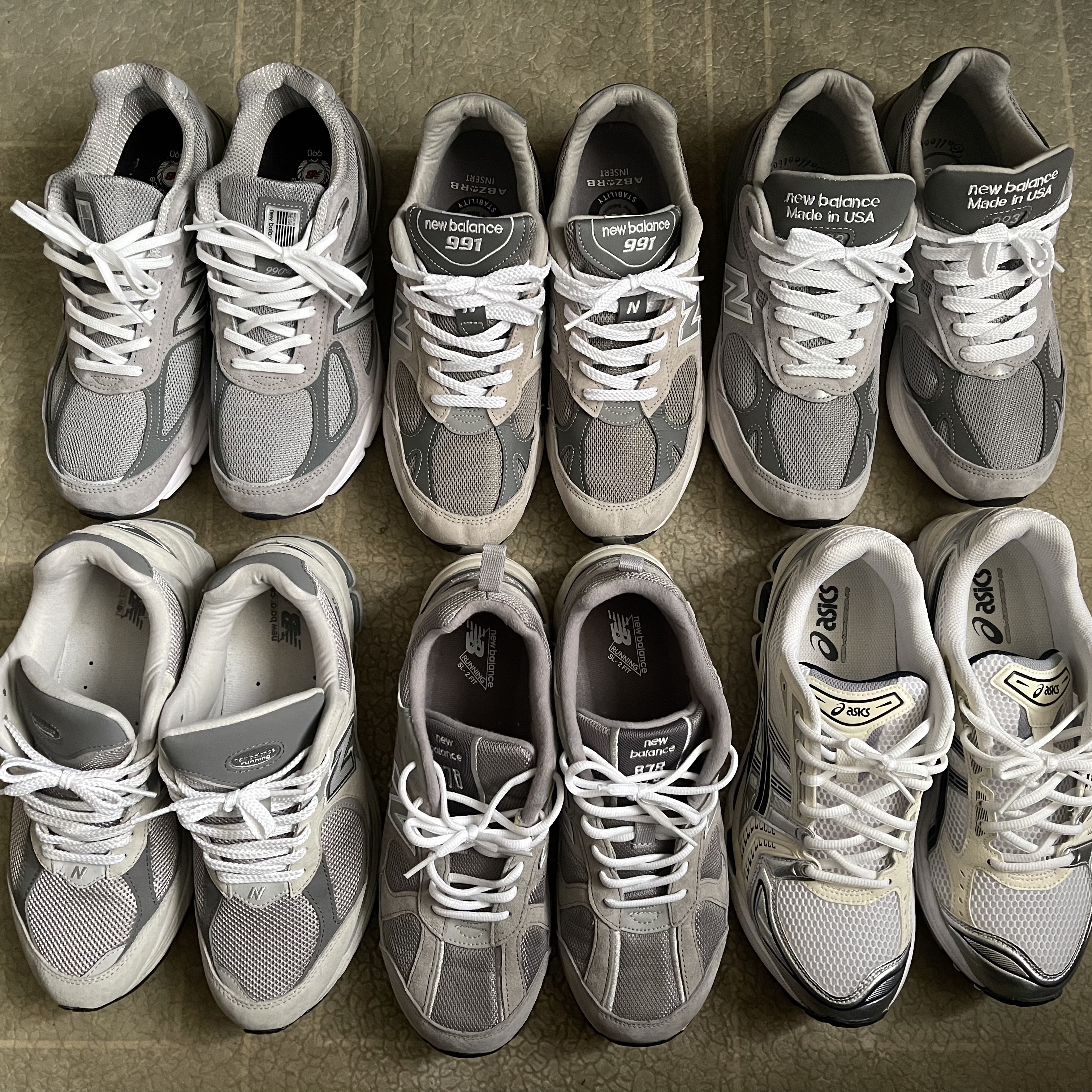 New Balance 990v4 Made in USA Grey Silver, New Balance 991 Made in UK Grey 착용 스타일