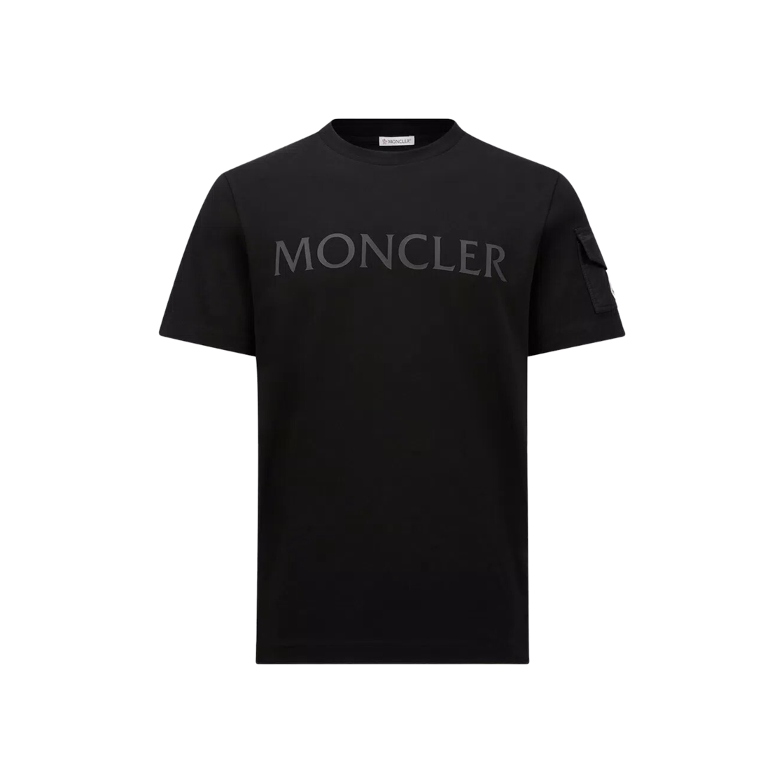 Moncler Laminated Logo T-Shirt Black - 24FW 상세 이미지 1