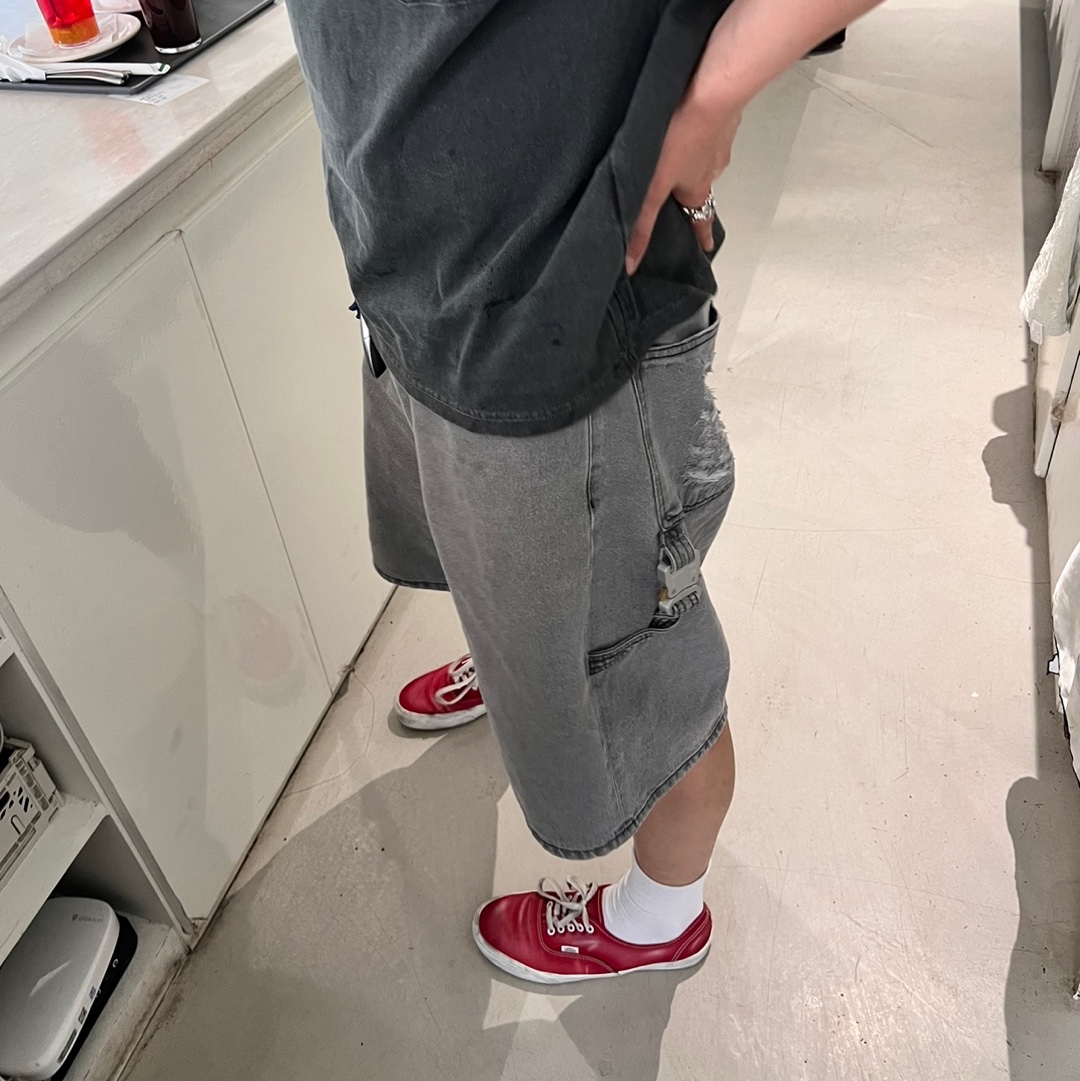 Vans Authentic Wave Washed Red 착용 스타일