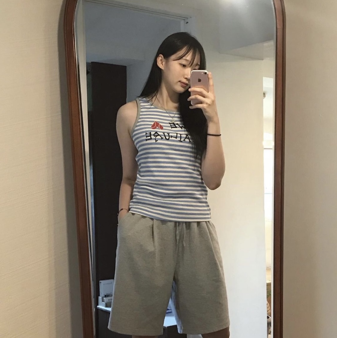 Problemallways We Love Failure Sleeveless Blue 착용 스타일 - 2