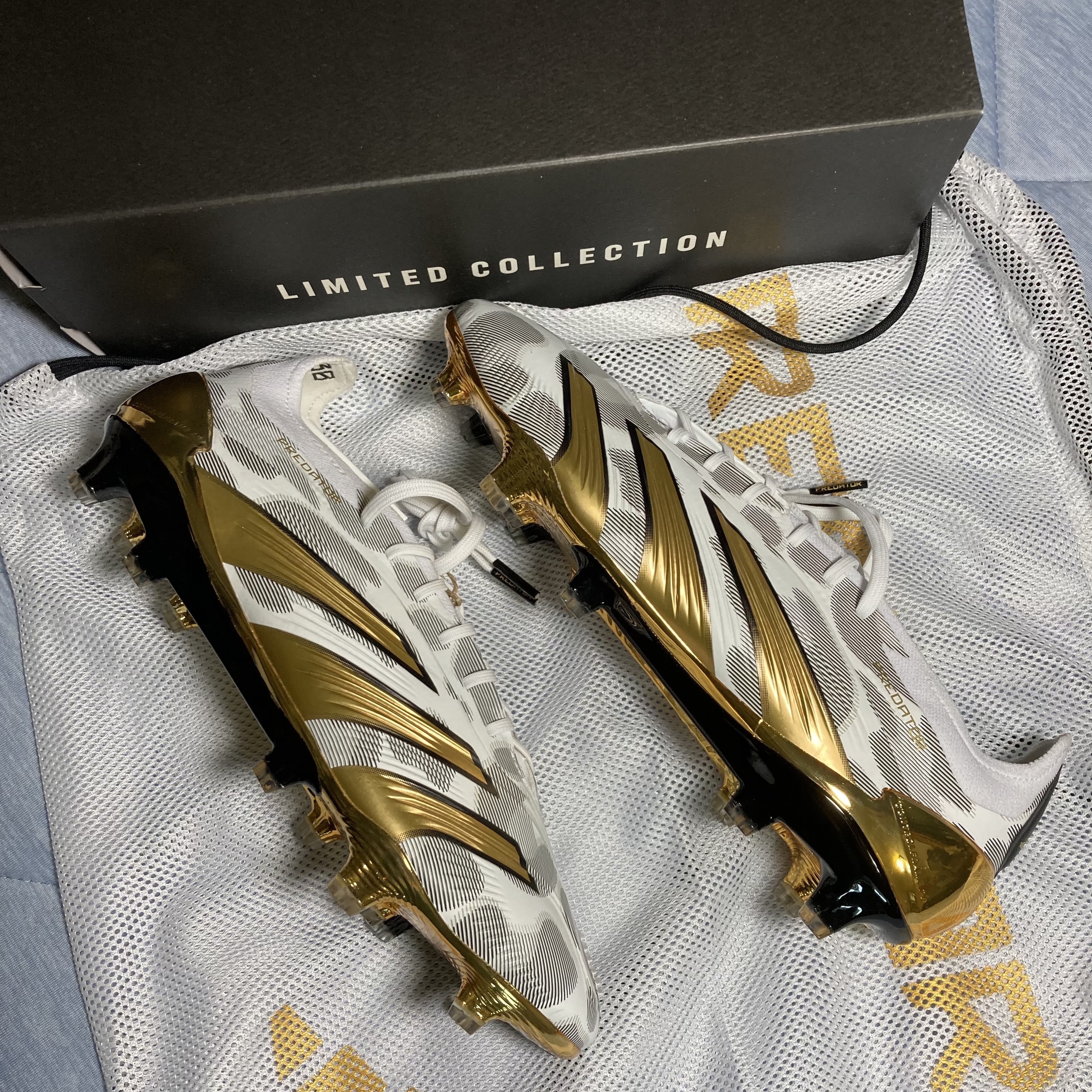 Adidas Predator Elite FG Cloud White Core Black 착용 스타일 - 3