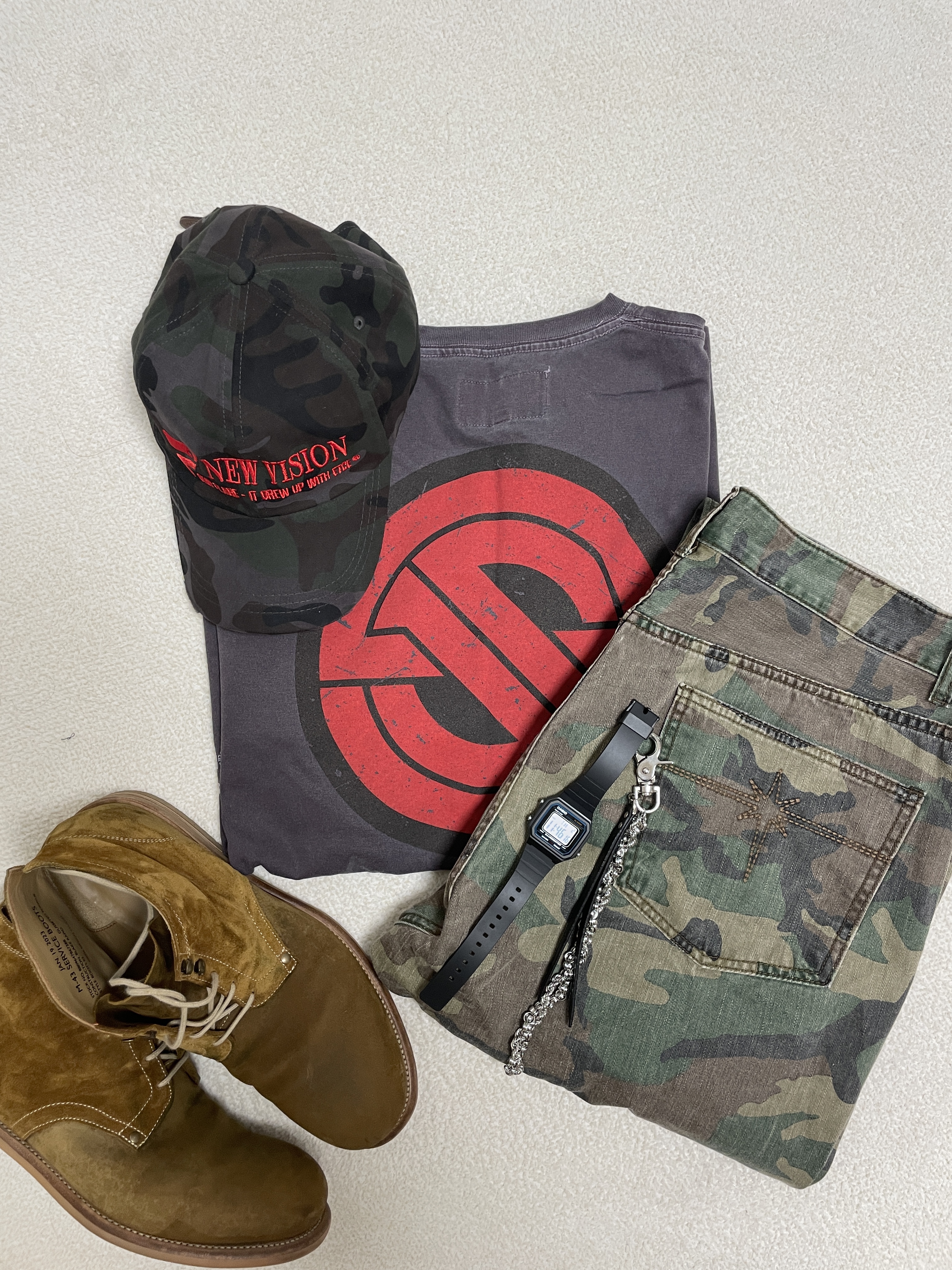 ETCE New Vision Camo Cap Night Jungle 착용 스타일 - 7