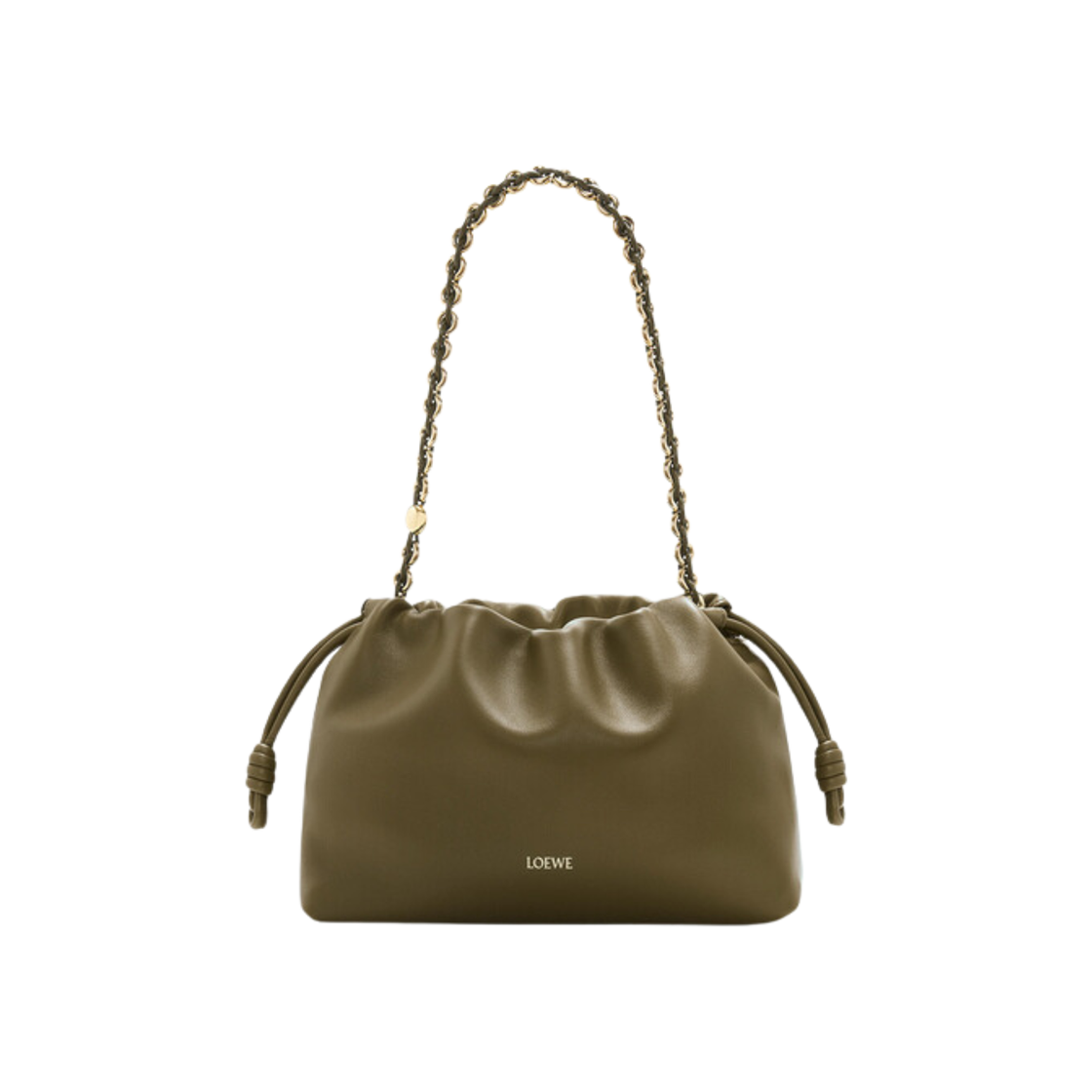 Loewe Medium Flamenco Purse Bag In Mellow Nappa Lambskin Dark Khaki Green 상세 이미지 2