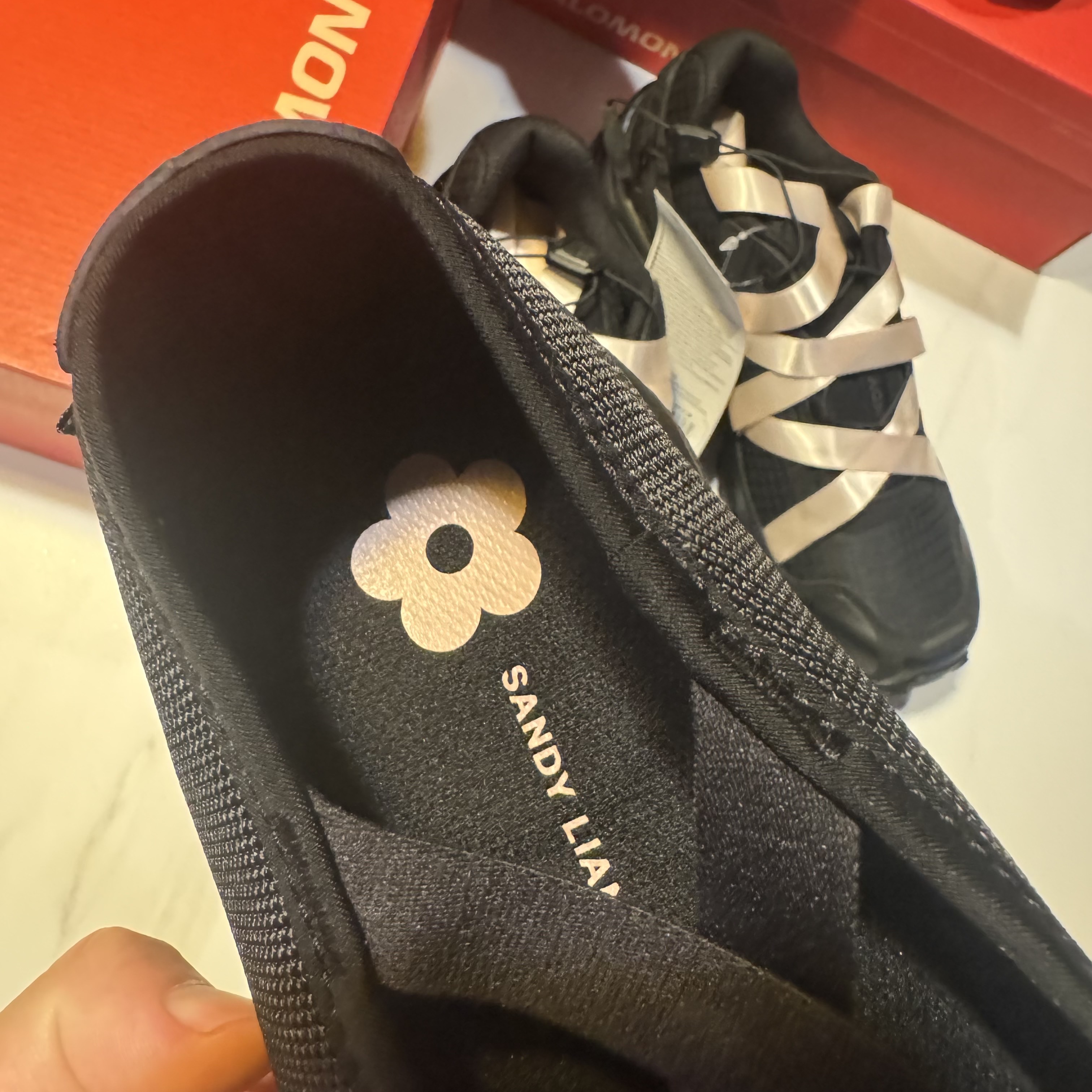 Salomon x Sandy Liang RX Marie Jeanne Black, Salomon x Sandy Liang RX Marie Jeanne Vanilla Ice 착용 스타일 - 5