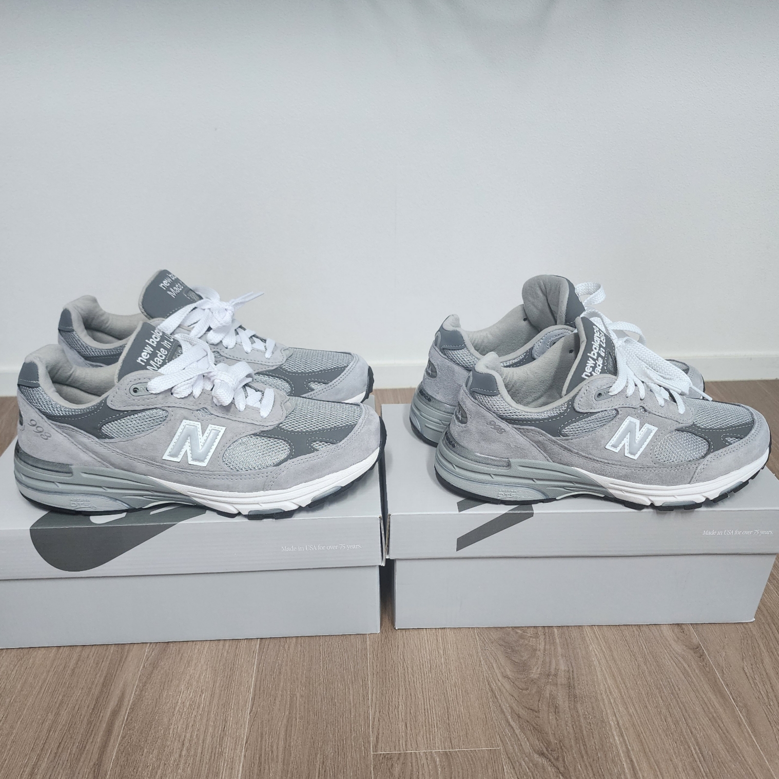 New Balance 993 Made in USA Grey - D Standard, (W) New Balance 993 Made in USA Grey - B Standard 착용 스타일 - 2