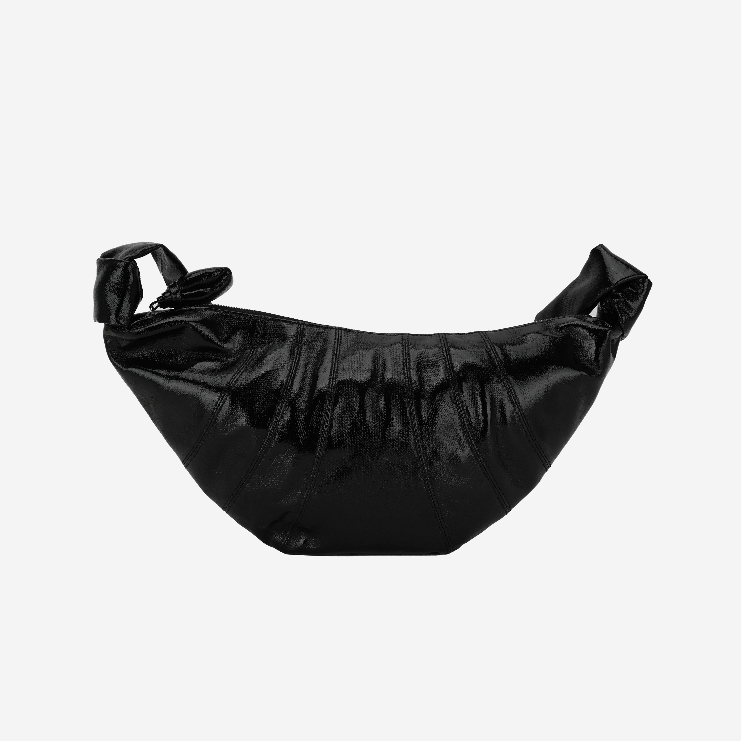 Lemaire Medium Croissant Bag Coated Cotton Black