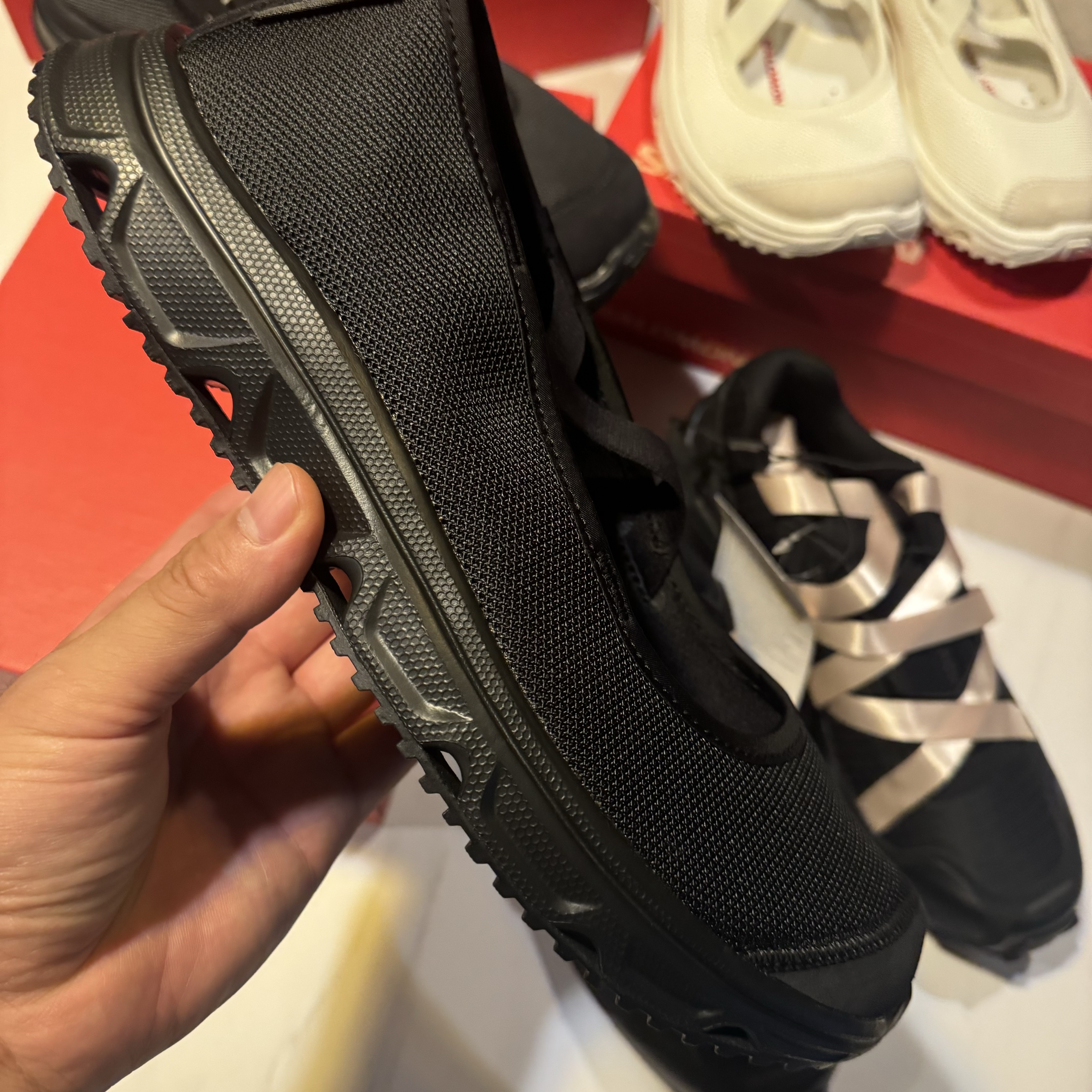 Salomon x Sandy Liang RX Marie Jeanne Black, Salomon x Sandy Liang RX Marie Jeanne Vanilla Ice 착용 스타일 - 4