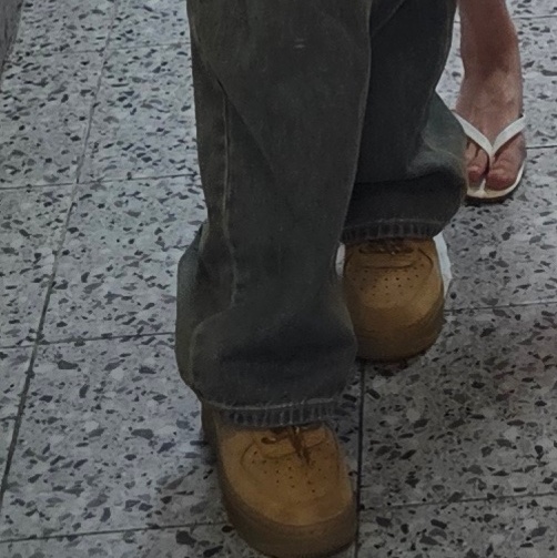(W) Nike Air Force 1 '07 WB Flax Wheat 착용 스타일 - 2