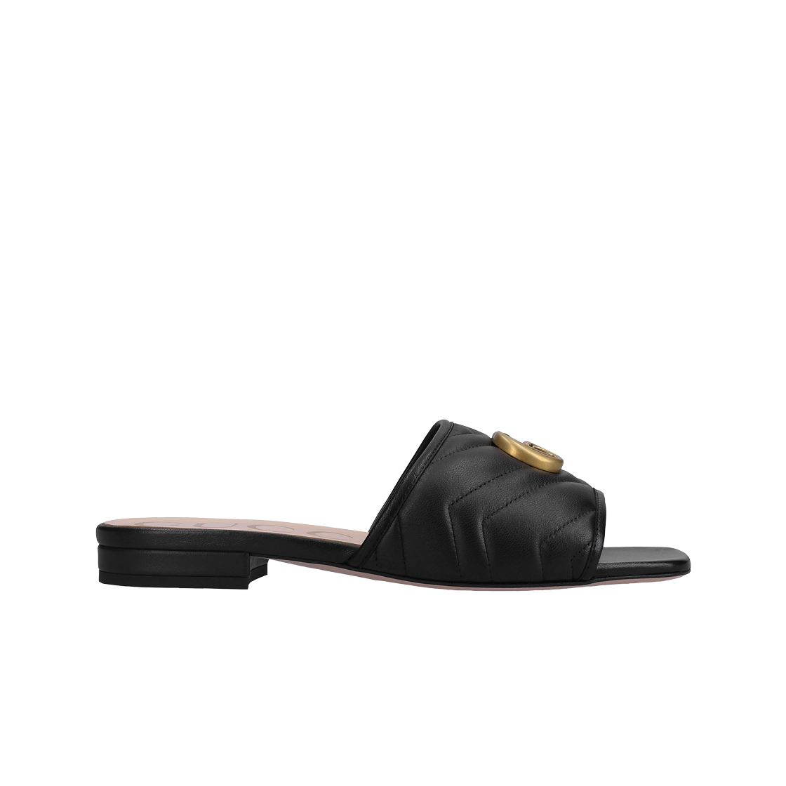 (W) 구찌 더블 G 슬라이드 블랙((W) Gucci Slide with Double G Black)