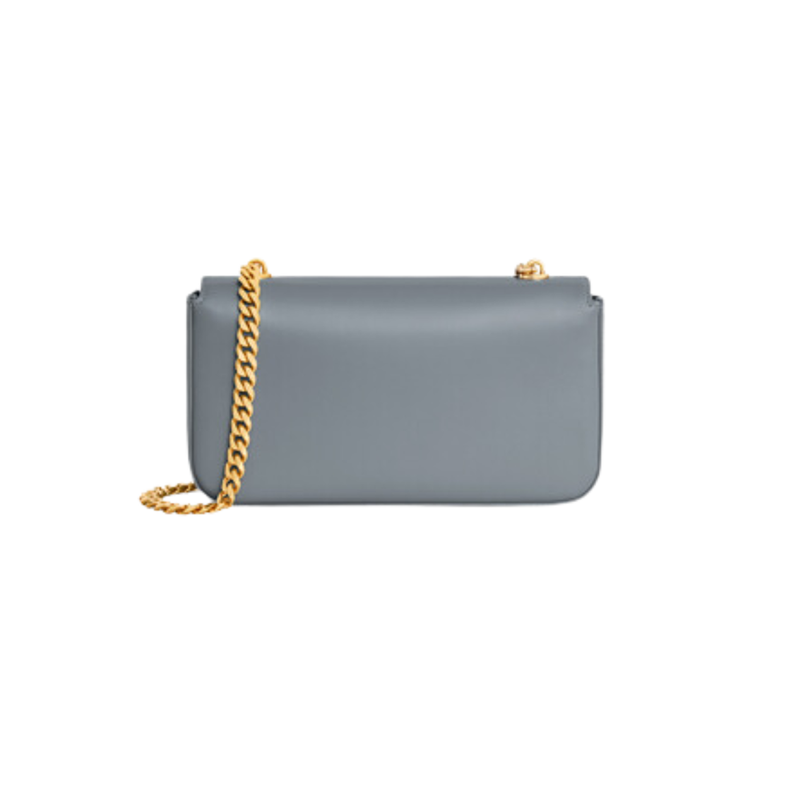 Celine Chain Shoulder Bag Claude In Shiny Calfskin Blue Grey 상세 이미지 3