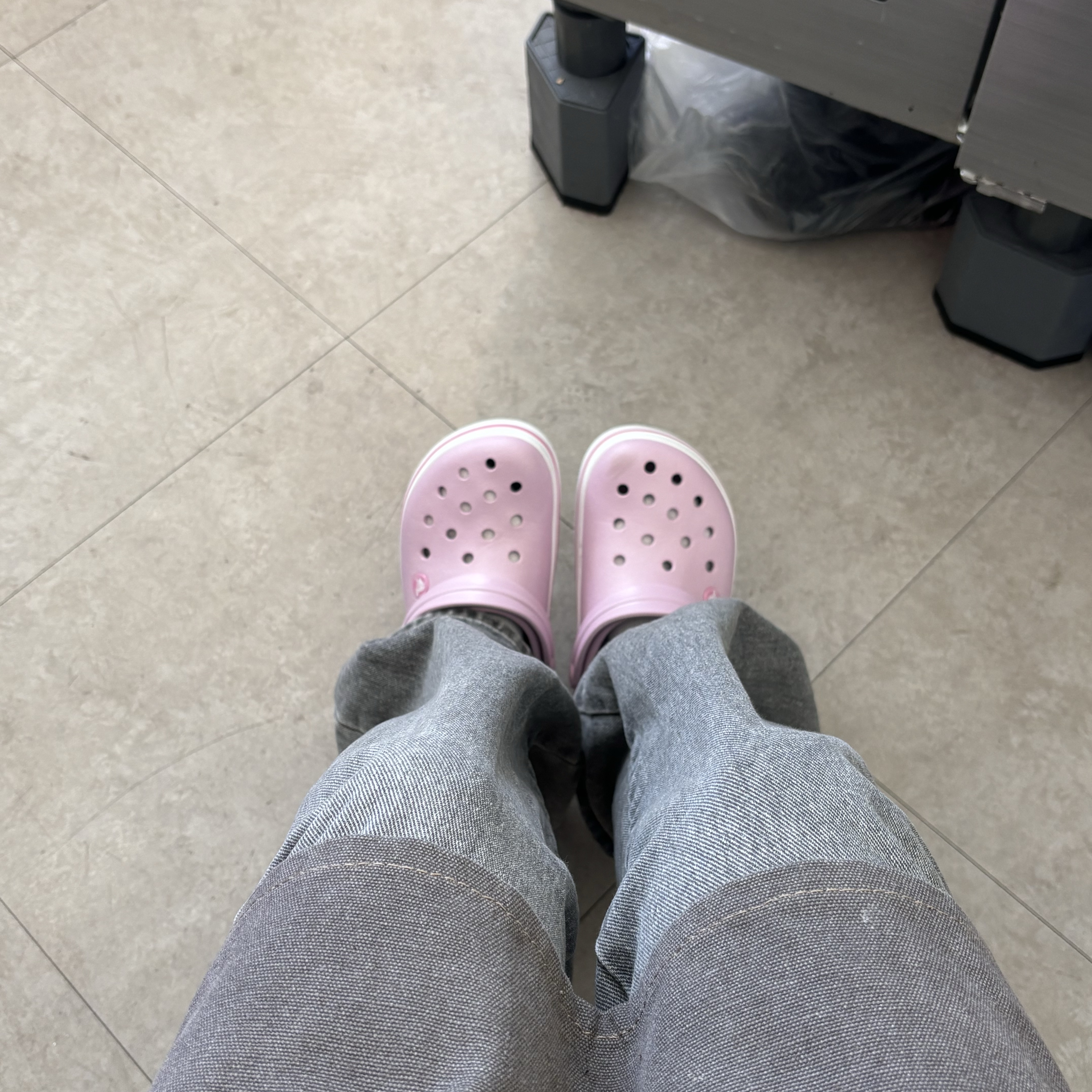 (Kids) Crocs Crocband Clog Ballerina Pink 착용 스타일