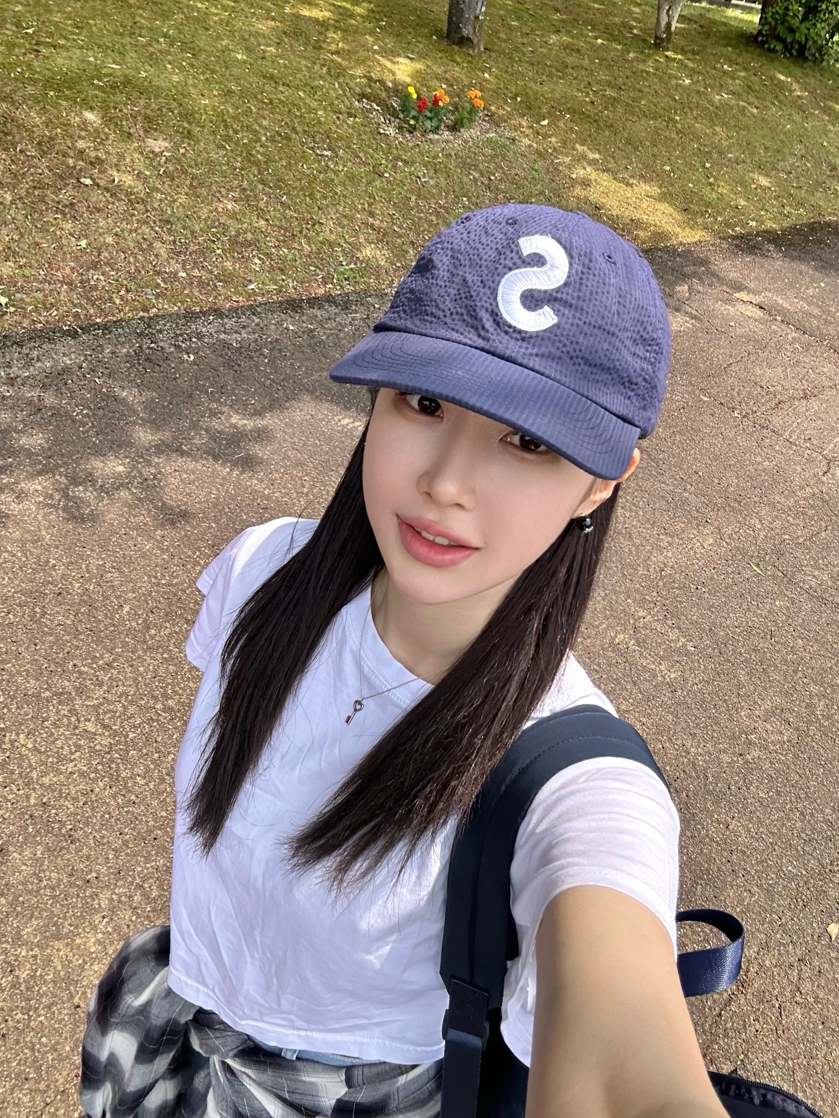 Supreme Seersucker S Logo 6-Panel Navy - 24SS 착용 스타일