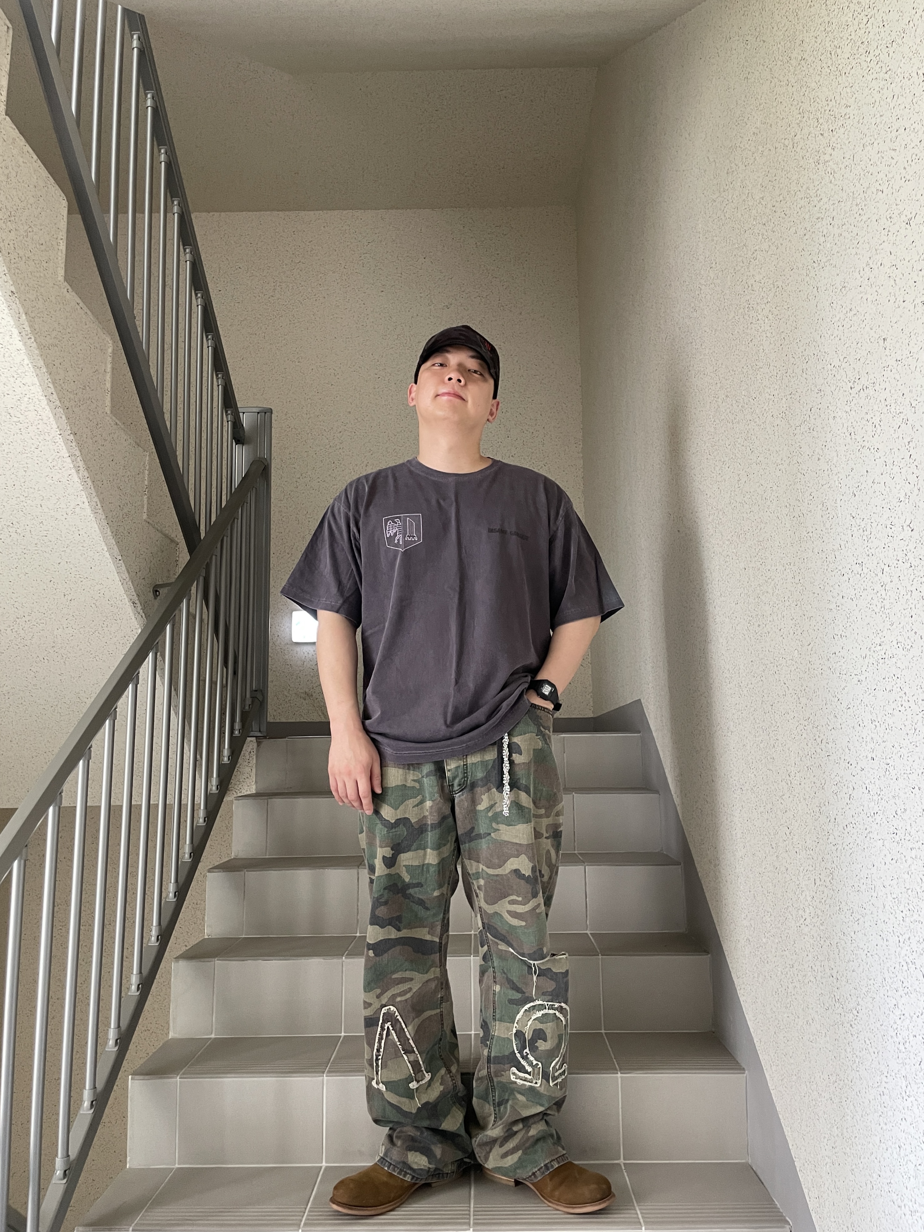 ETCE New Vision Camo Cap Night Jungle 착용 스타일 - 4