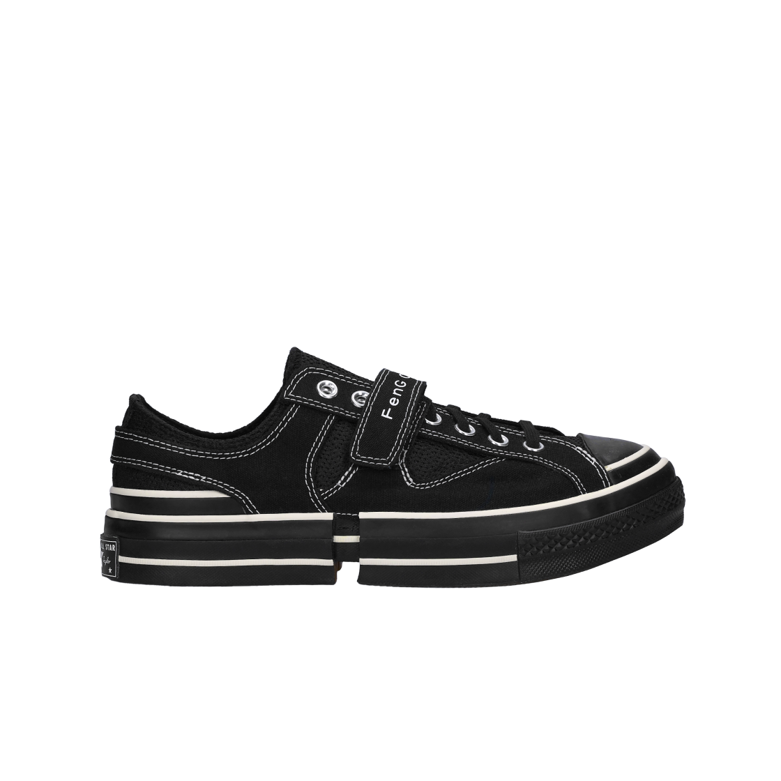 컨버스 x 펑첸왕 척 70 로우 투인원 블랙(Converse x Feng Chen Wang Chuck 70 Ox 2-in-1 Black)