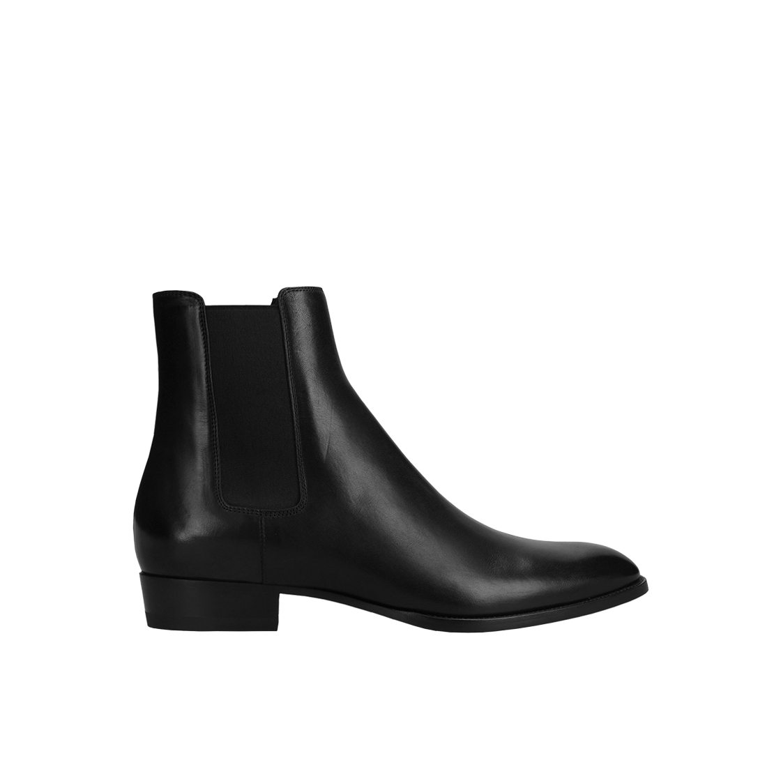 634195-1YL00-1000 Saint Laurent Wyatt Chelsea Boots in Smooth Leather Black