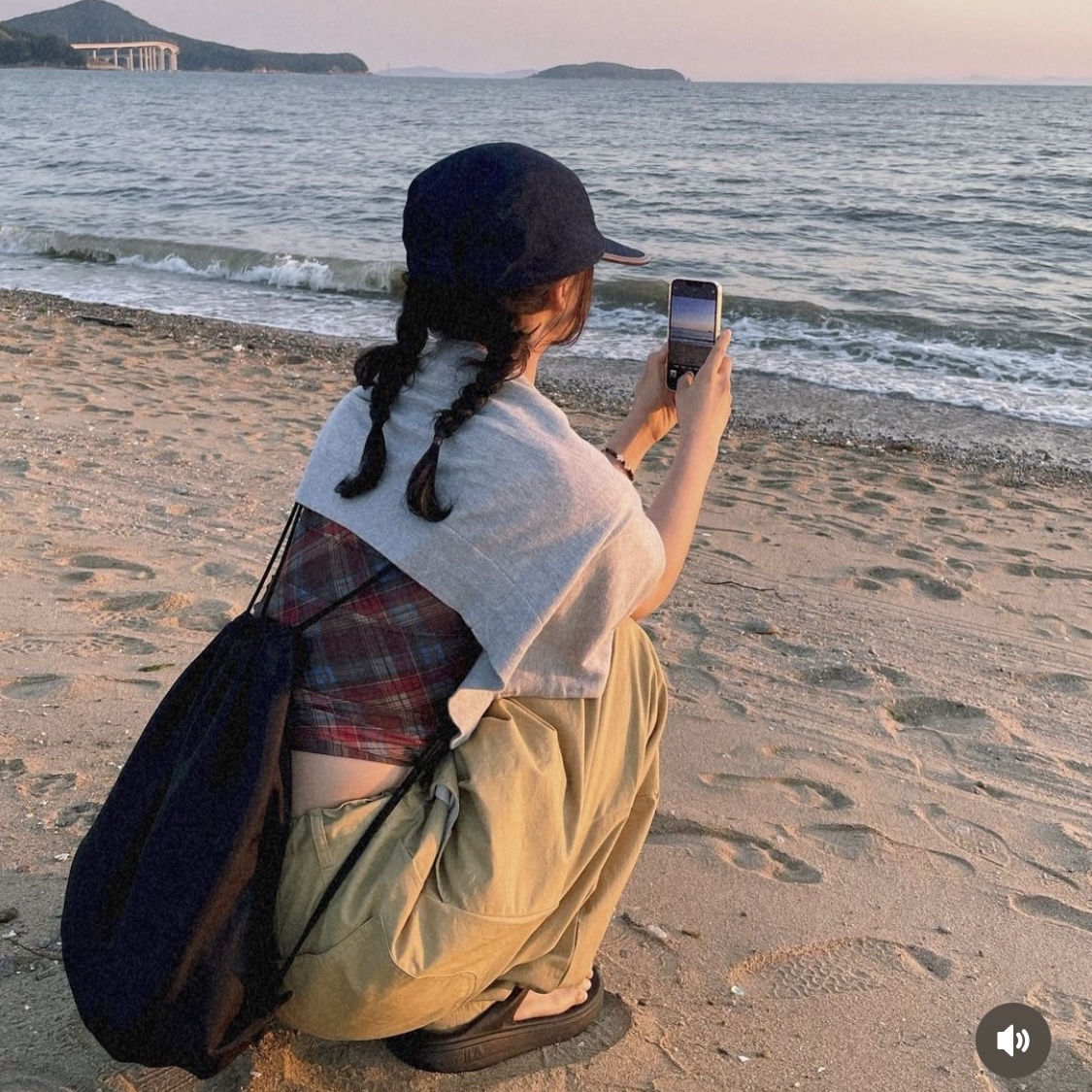 Problemallways Logo Denim Pocket Camp Cap Blue 착용 스타일 - 5