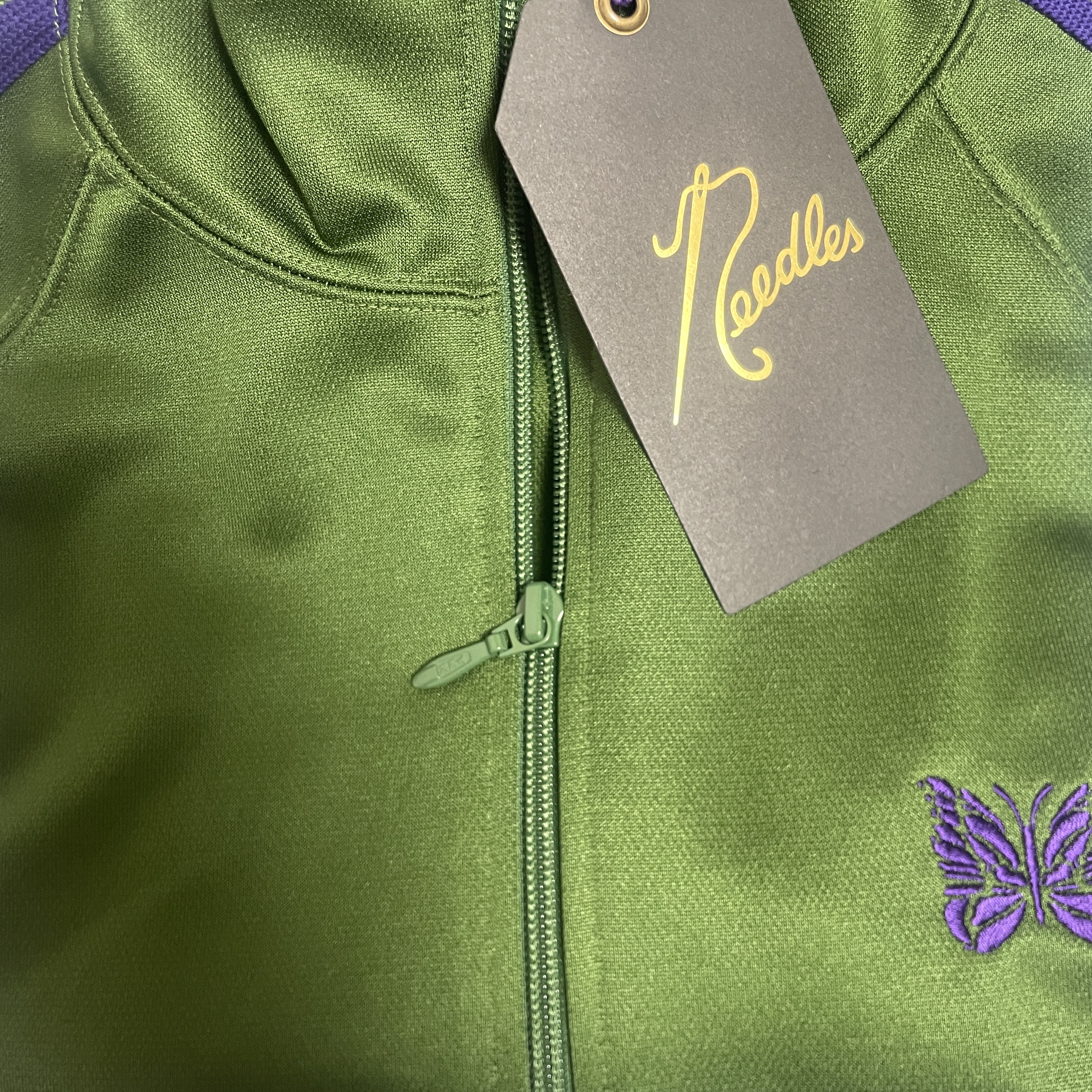 Needles Track Jacket Poly Smooth Ivy Green 착용 스타일