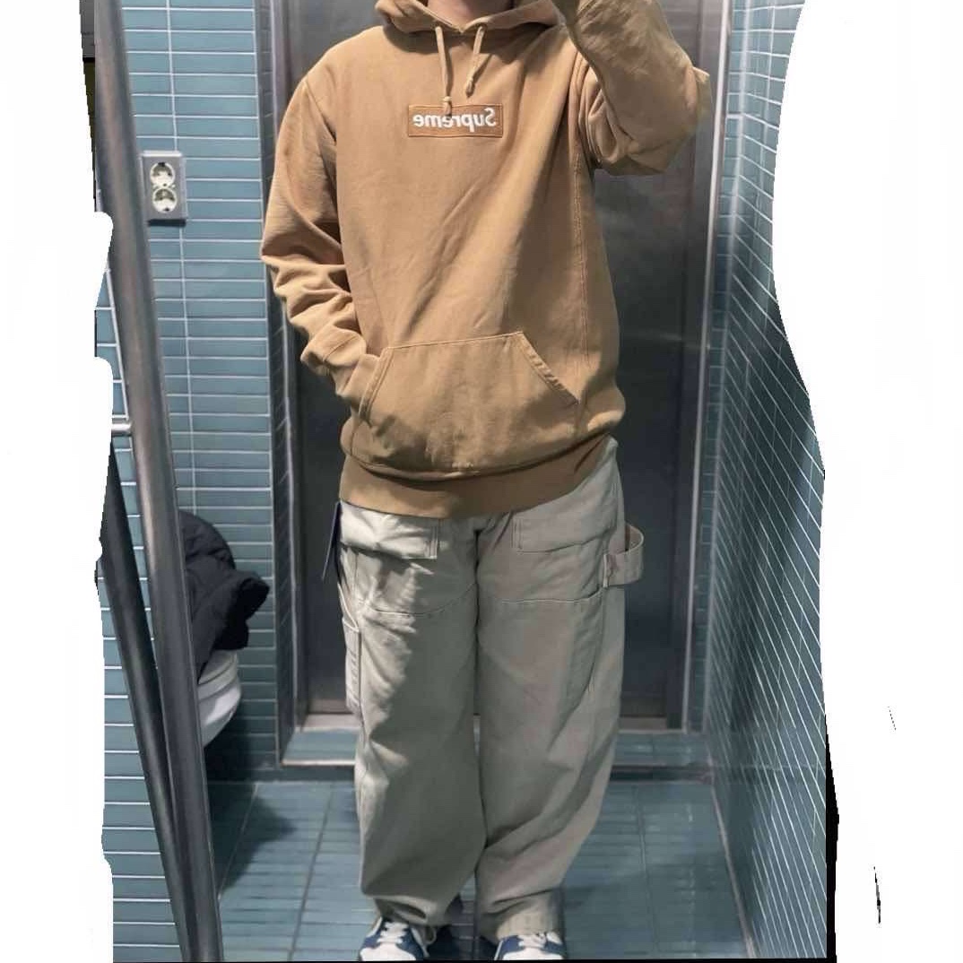 Supreme Box Logo Hooded Sweatshirt Light Mustard - 21FW, Nike x Kasina Dunk Low 80's Bus 착용 스타일