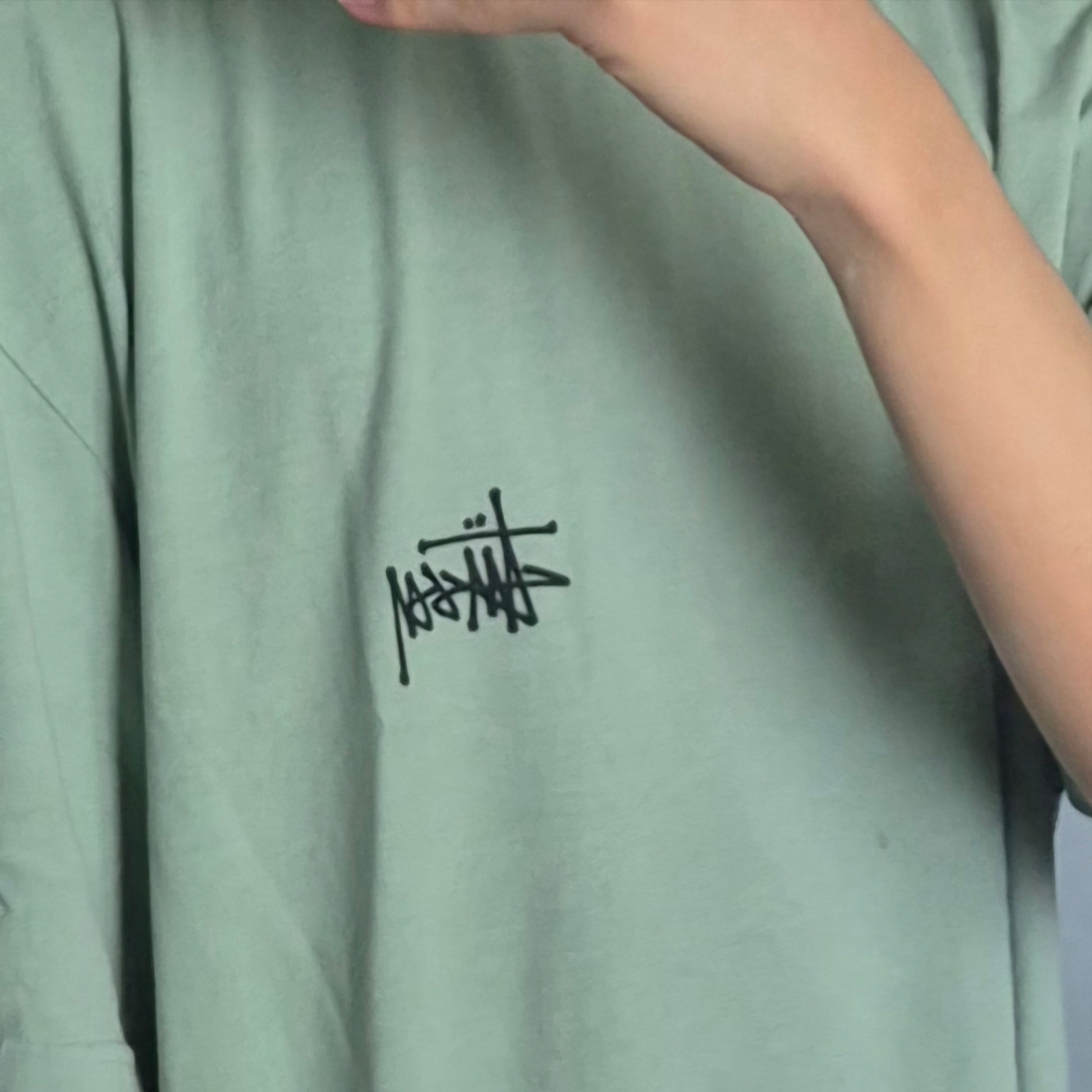 Stussy California Grown Pigment Dyed T-Shirt Granite 착용 스타일 - 1