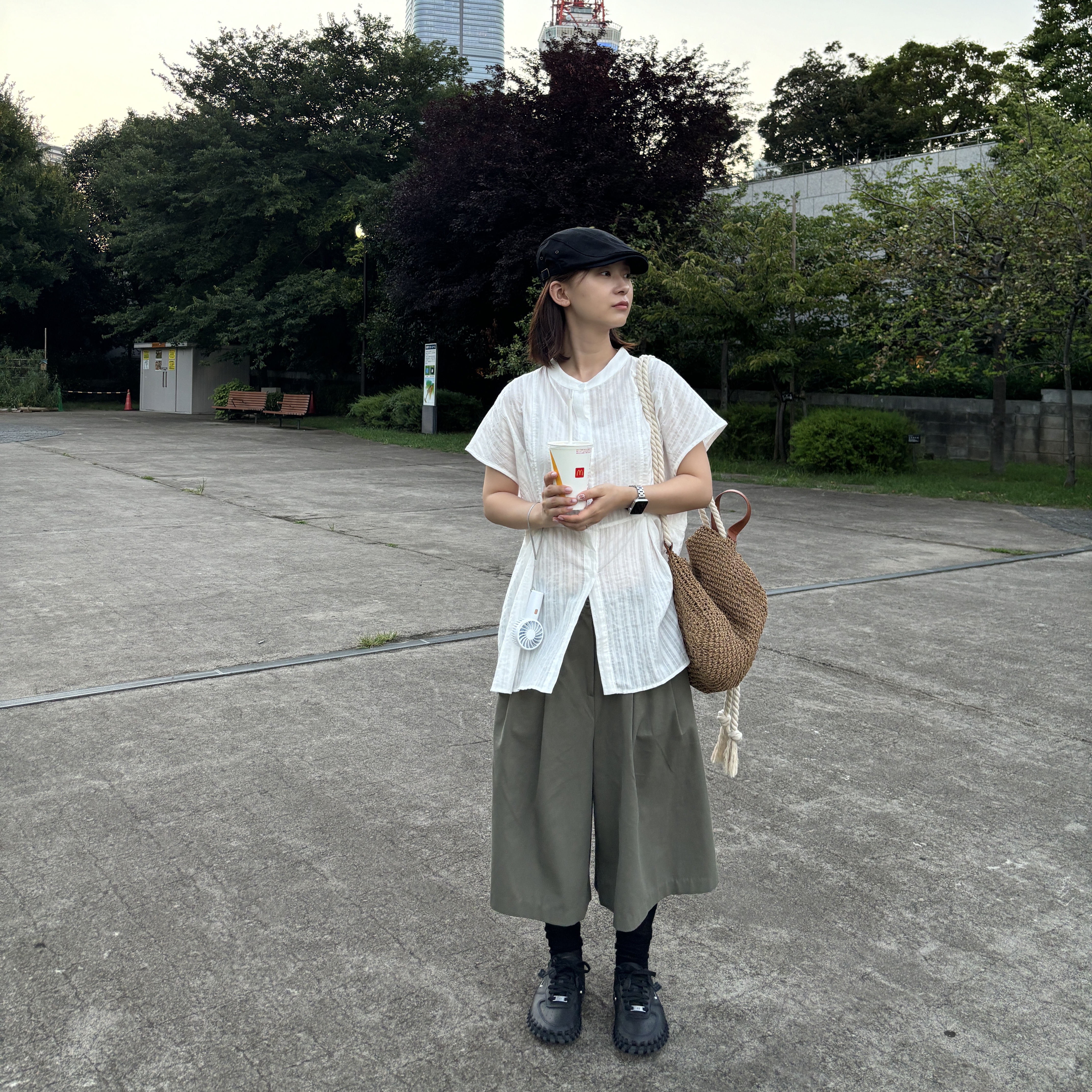 Nike x Jacquemus J Force 1 Low LX SP Black 착용 스타일