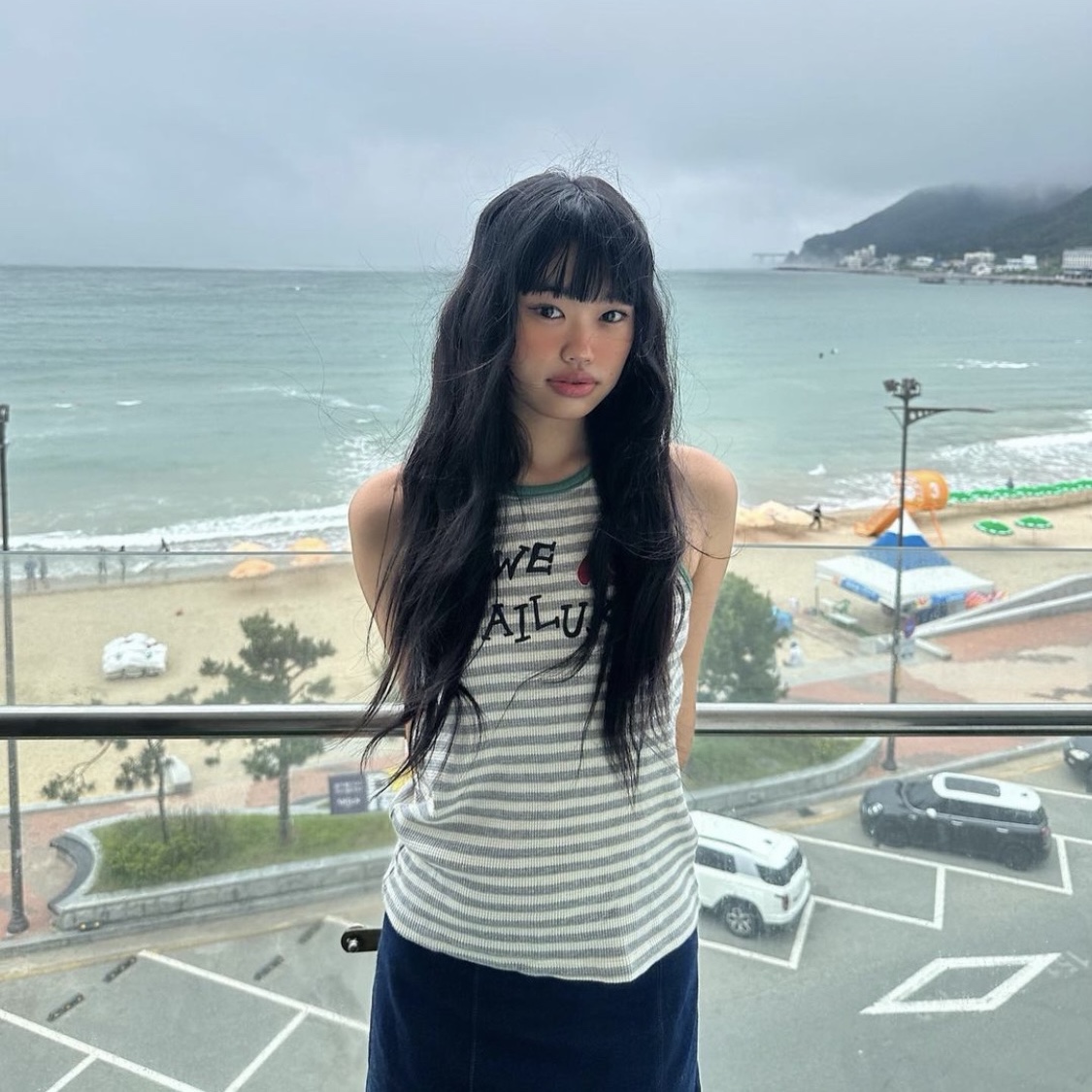 Problemallways We Love Failure Sleeveless Gray 착용 스타일 - 1