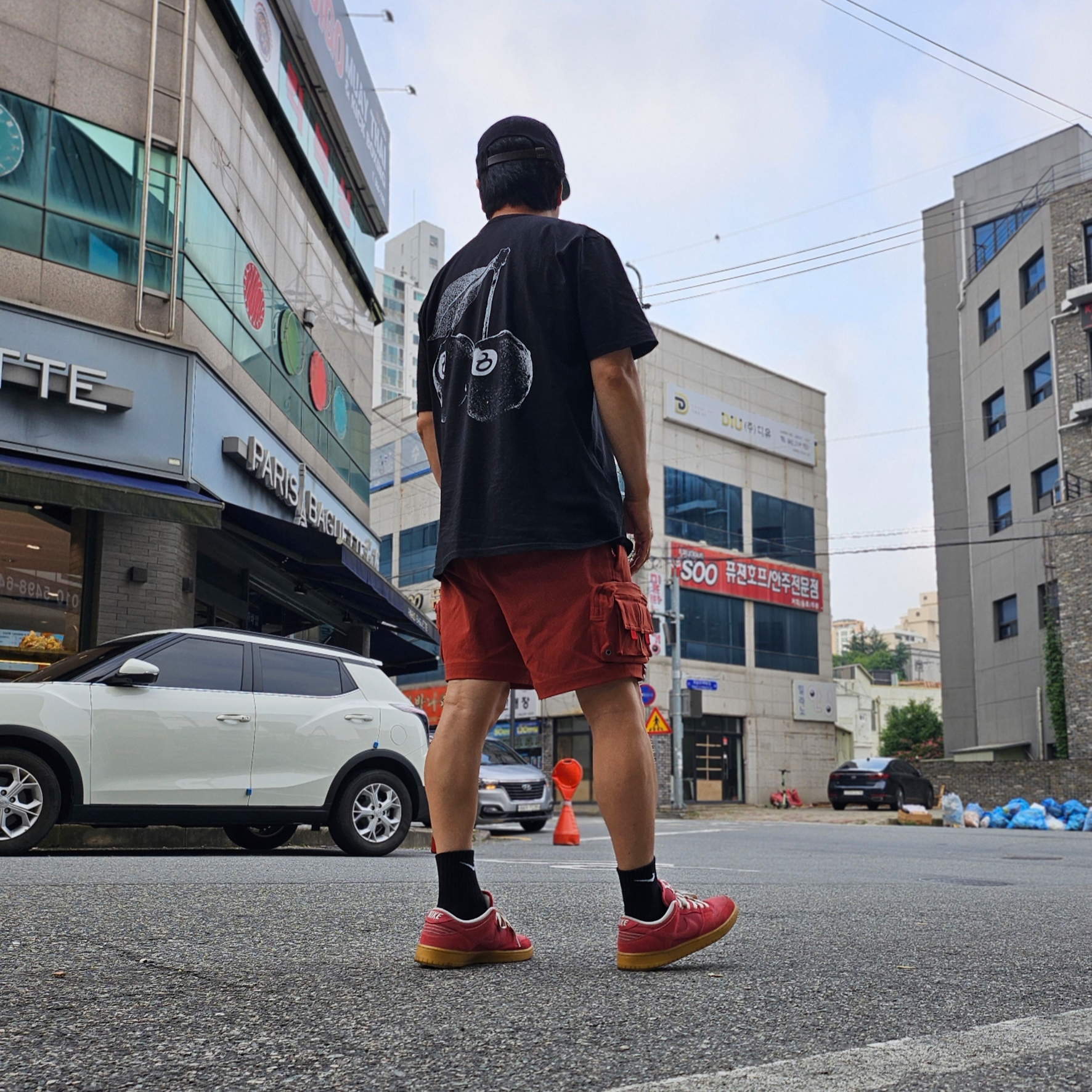 Nike ACG Cargo Shorts Redstone - Asia, Nike SB Dunk Low Adobe 착용 스타일 - 1