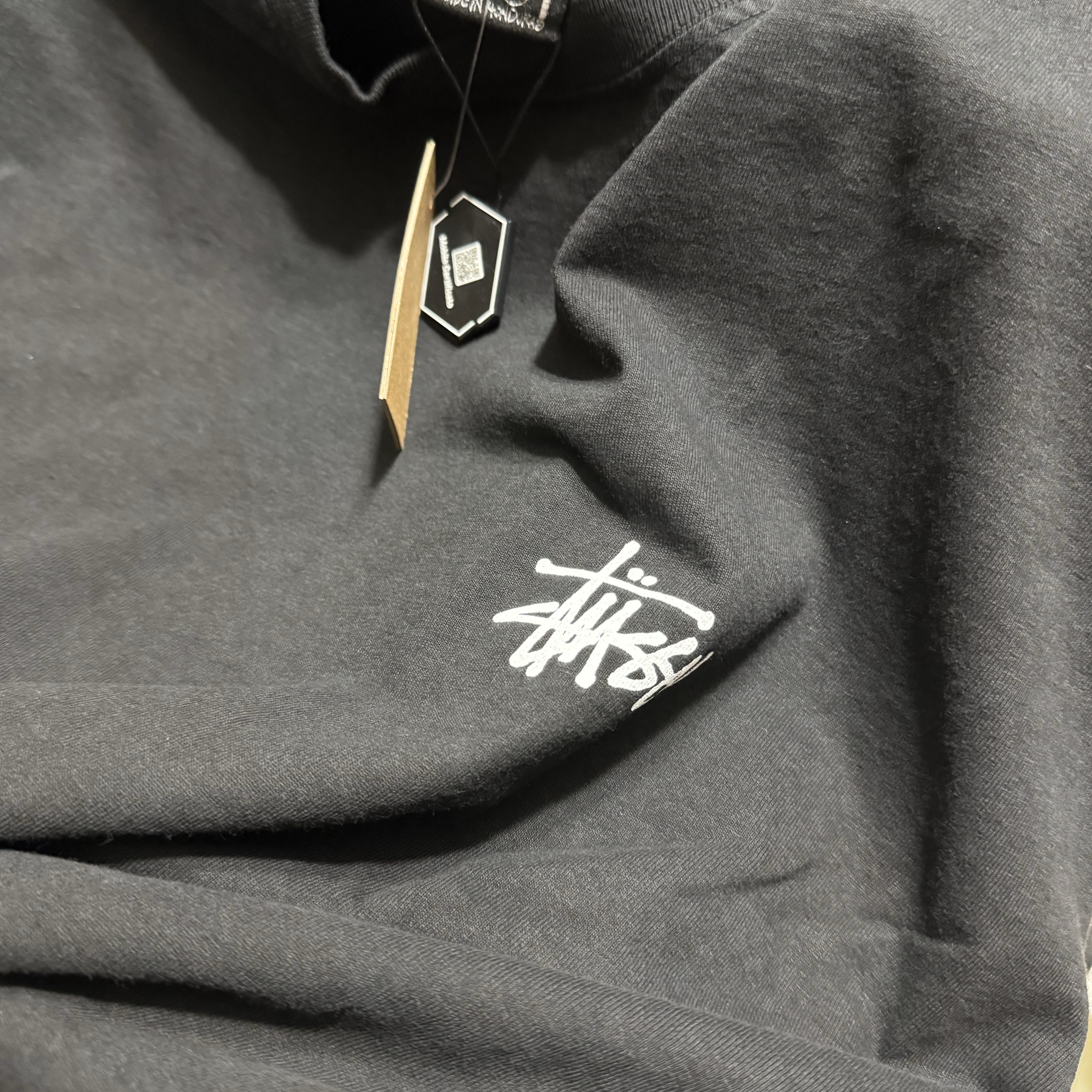 Stussy Basic Stussy Pigment Dyed T-Shirt Black 2024 착용 스타일