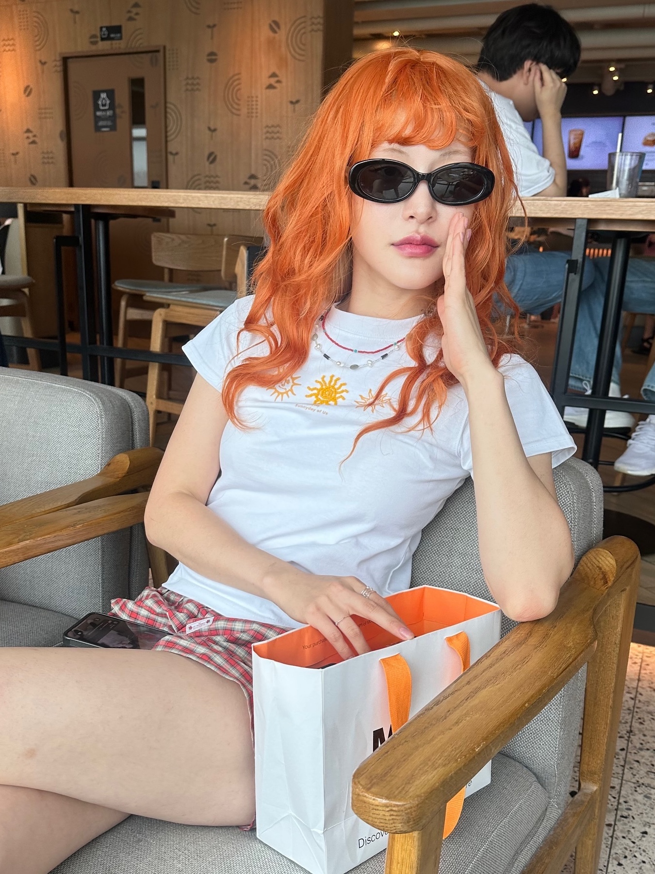 STU Women’s Sun Beads T-shirt White 착용 스타일 - 2