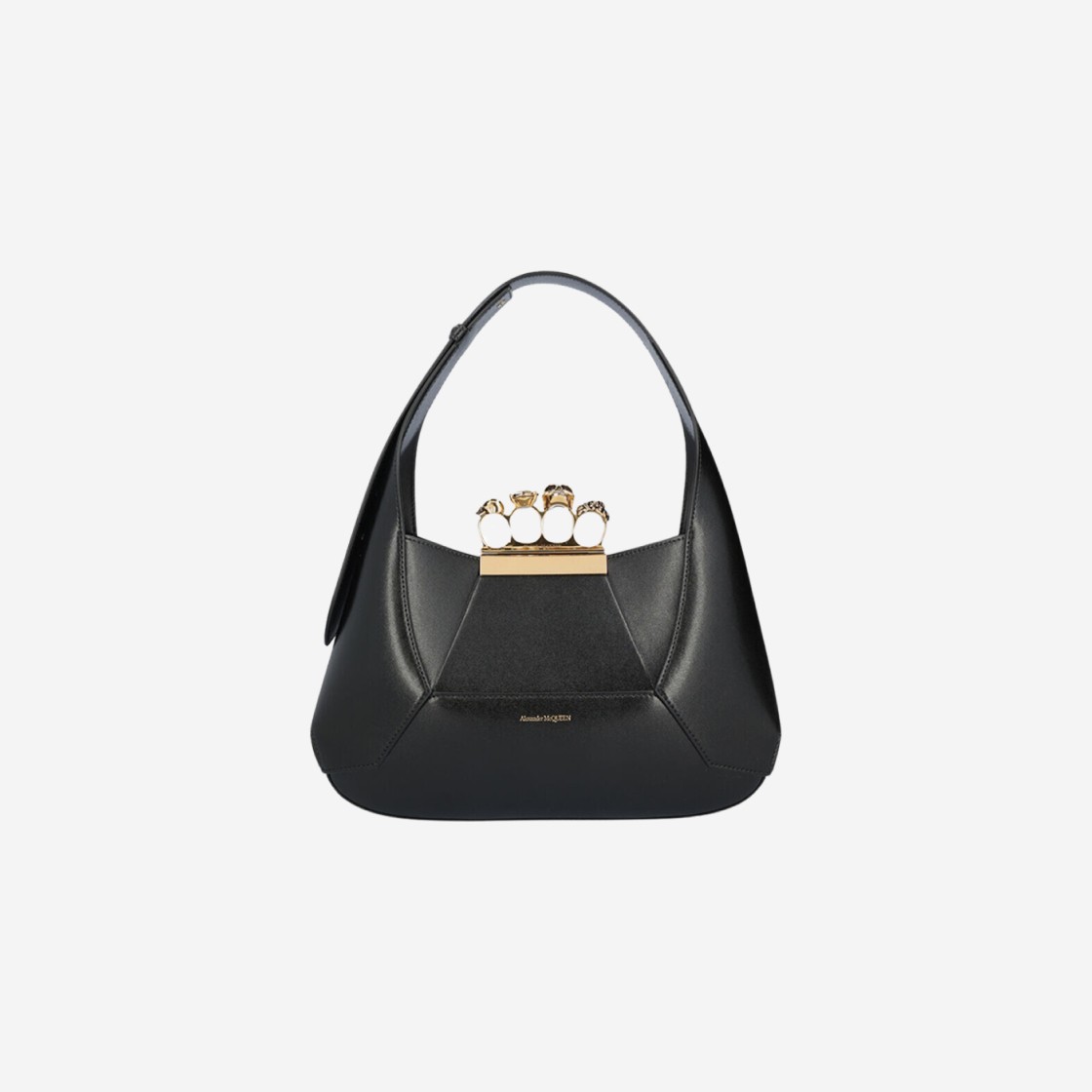 Alexander McQueen The Jewelled Hobo Mini Bag in Black 상세 이미지 1