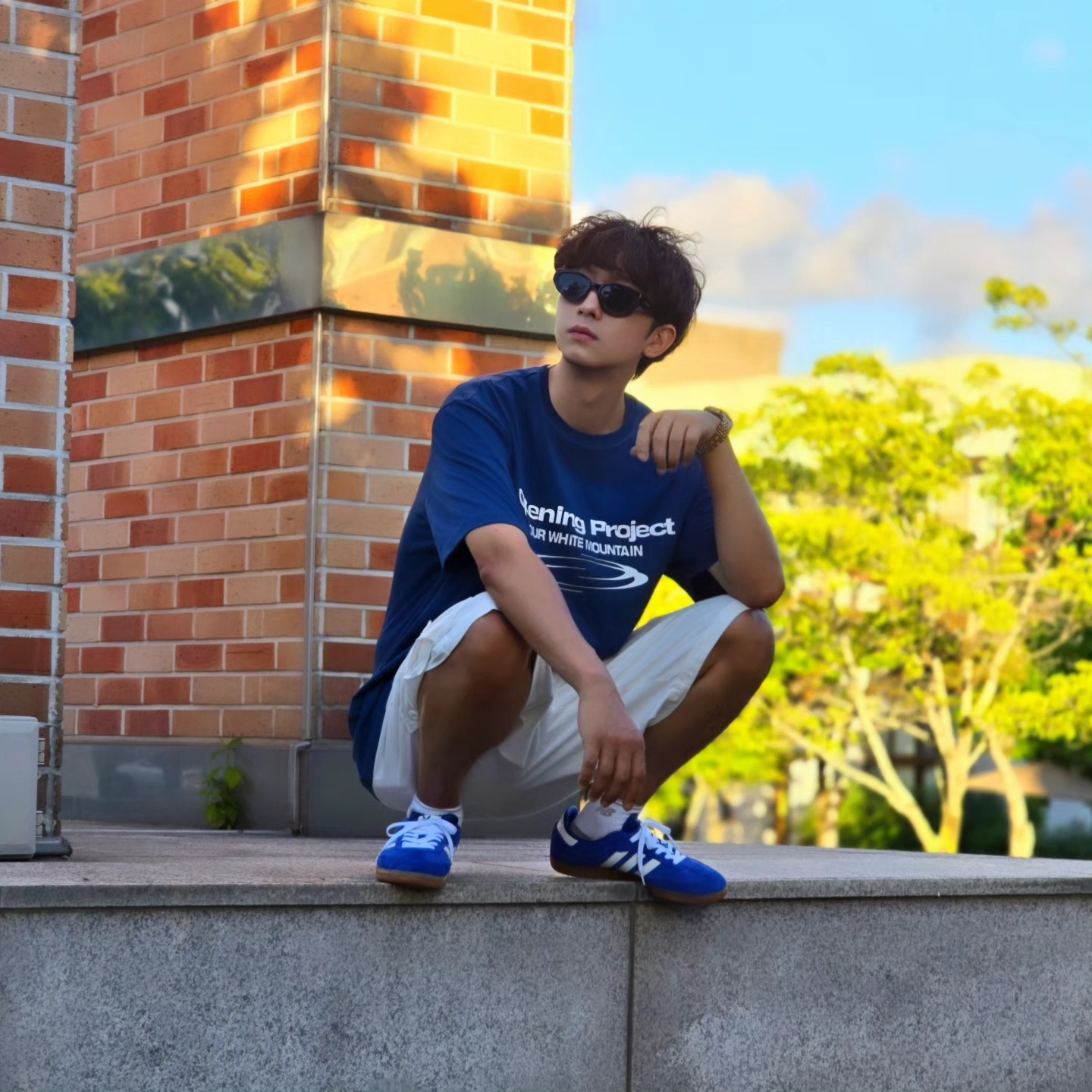 Opening Project Identity T-Shirt Blue, Samsung Galaxy Watch6 44mm LTE Silver (Korean Ver.) 착용 스타일 - 8