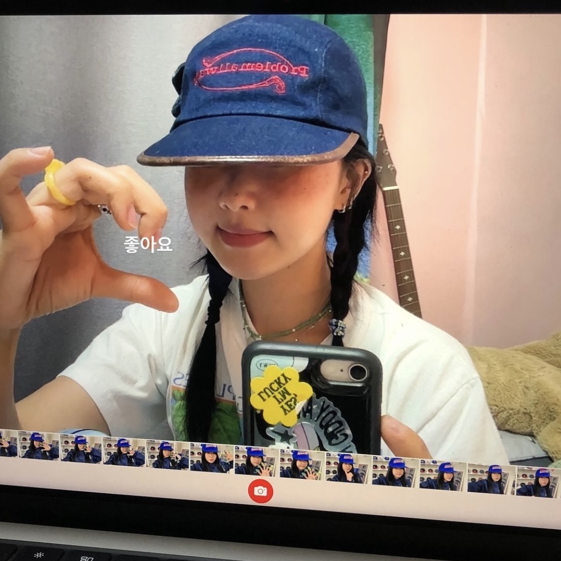 Problemallways Logo Denim Pocket Camp Cap Blue 착용 스타일 - 1