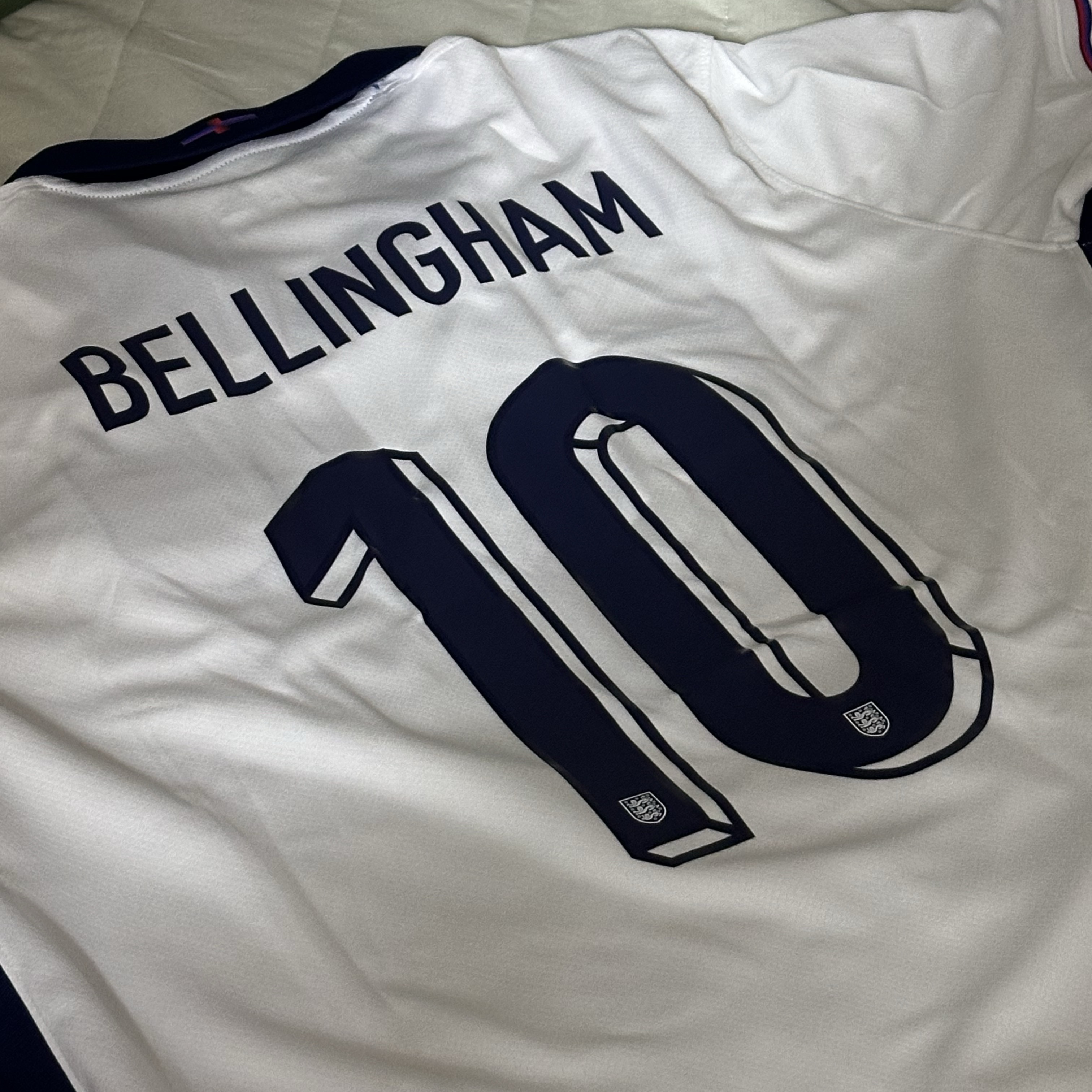 Nike England 2024/25 Dri-Fit Stadium Home Replica Jersey White Blue Void (Non Marking Ver.) 착용 스타일