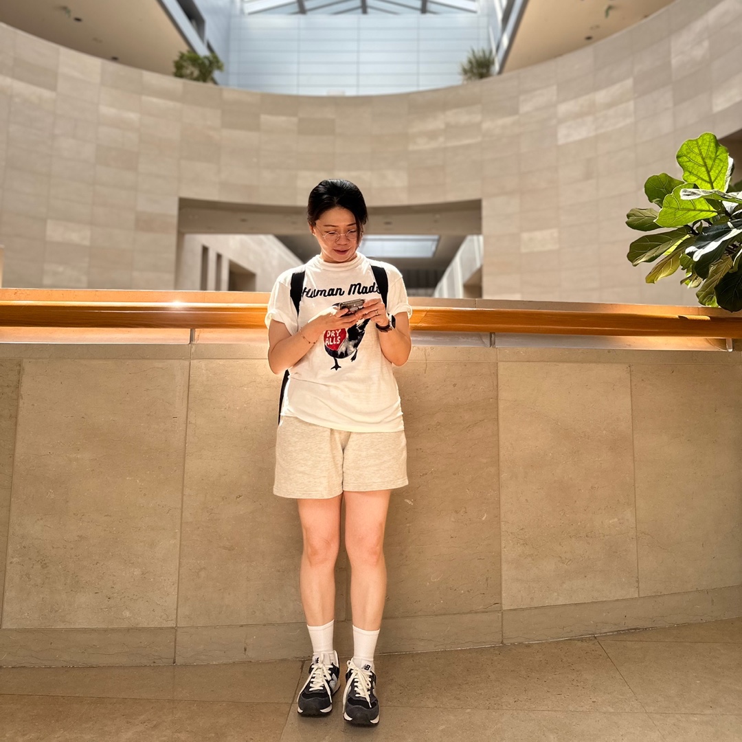 Human Made Graphic T-Shirt #3 White, New Balance x Pottery 574 Premium Hard Navy 착용 스타일 - 2