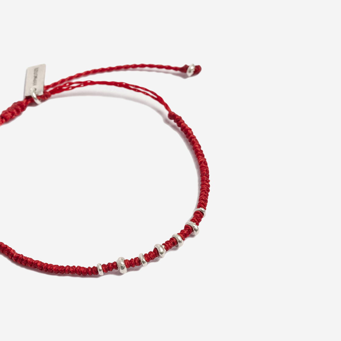 힙노타이즈 카렌실버 마크라메 브레이슬릿 레드(Hypnotize Karen Silver Macrame Bracelet Red) - 2