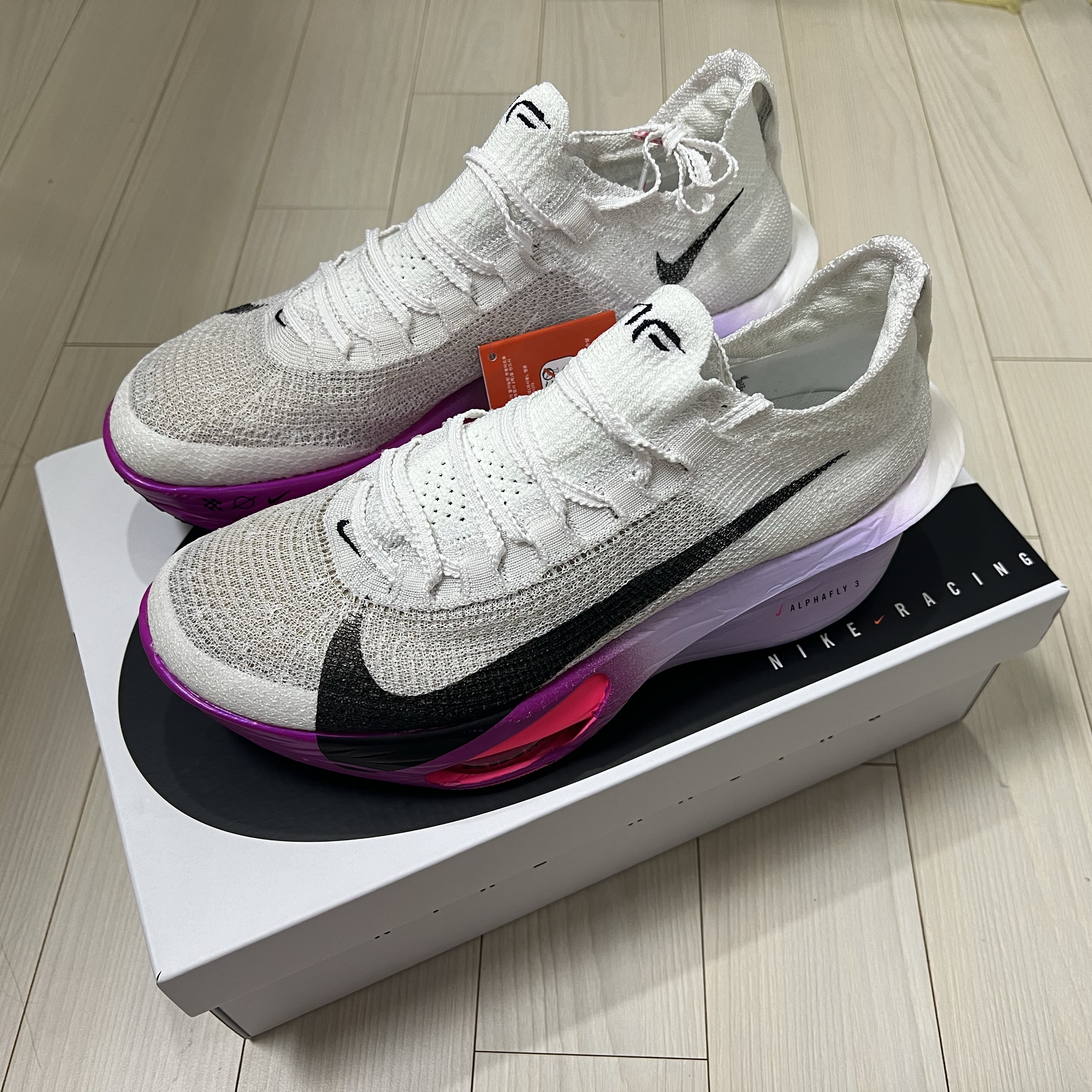 Nike Air Zoom Alphafly Next% 3 Hyper Pink 착용 스타일 - 1