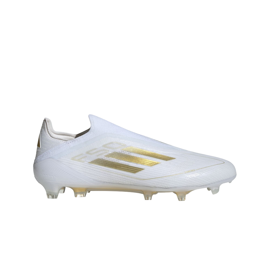 아디다스 F50 엘리트 레이스리스 클리츠 클라우드 화이트 골드 메탈릭(Adidas F50 Elite Laceless Cleats Cloud White Gold Metallic)