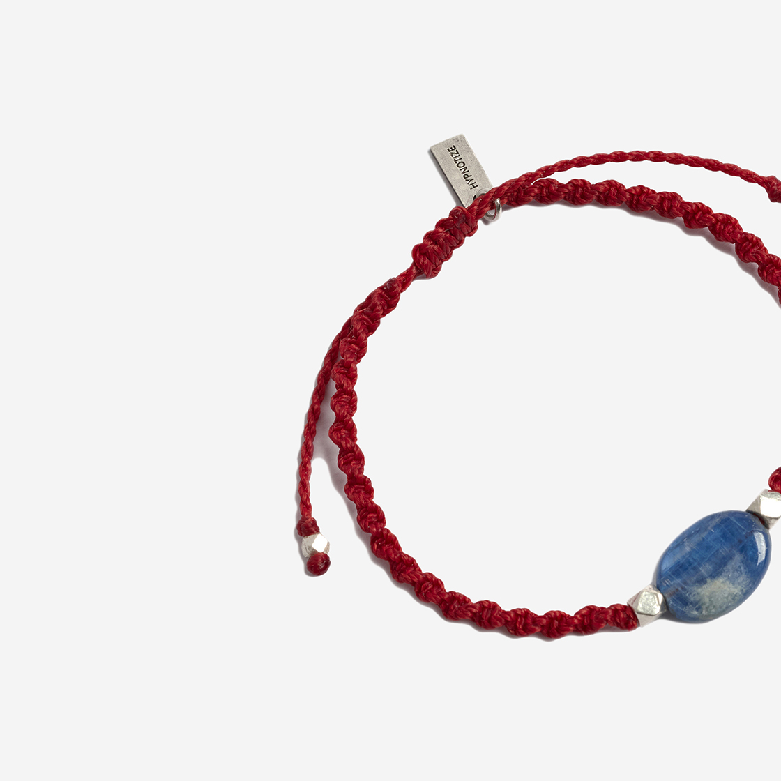 힙노타이즈 블루 젬스톤 마크라메 브레이슬릿 레드(Hypnotize Blue Gemstone Macrame Bracelet Red) - 3