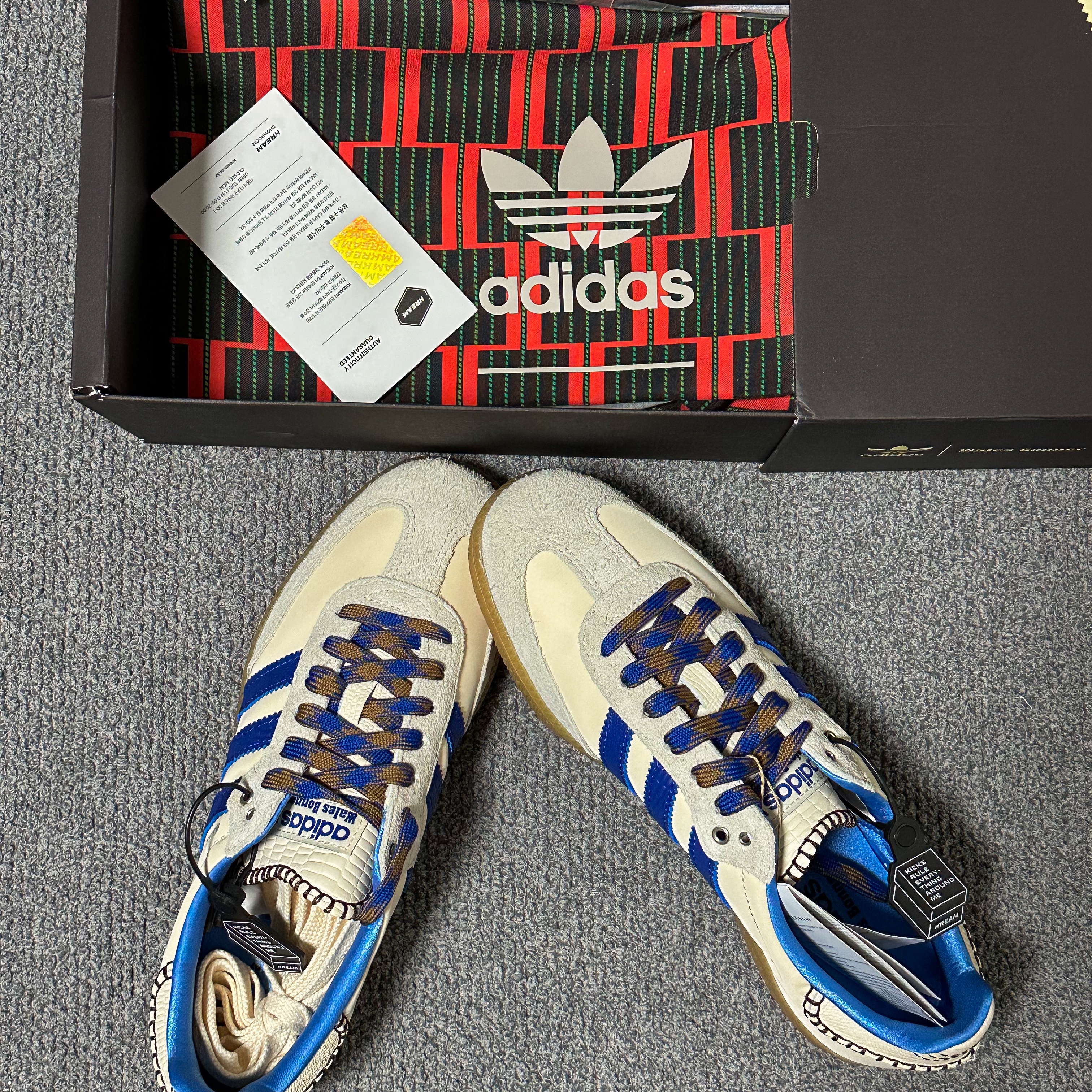 Adidas x Wales Bonner Samba Wonder Clay Royal Blue 착용 스타일 - 1