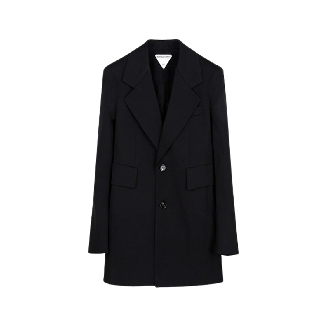 (W) Bottega Veneta Curved Sleeves Light Wool Jacket Black 상세 이미지 1