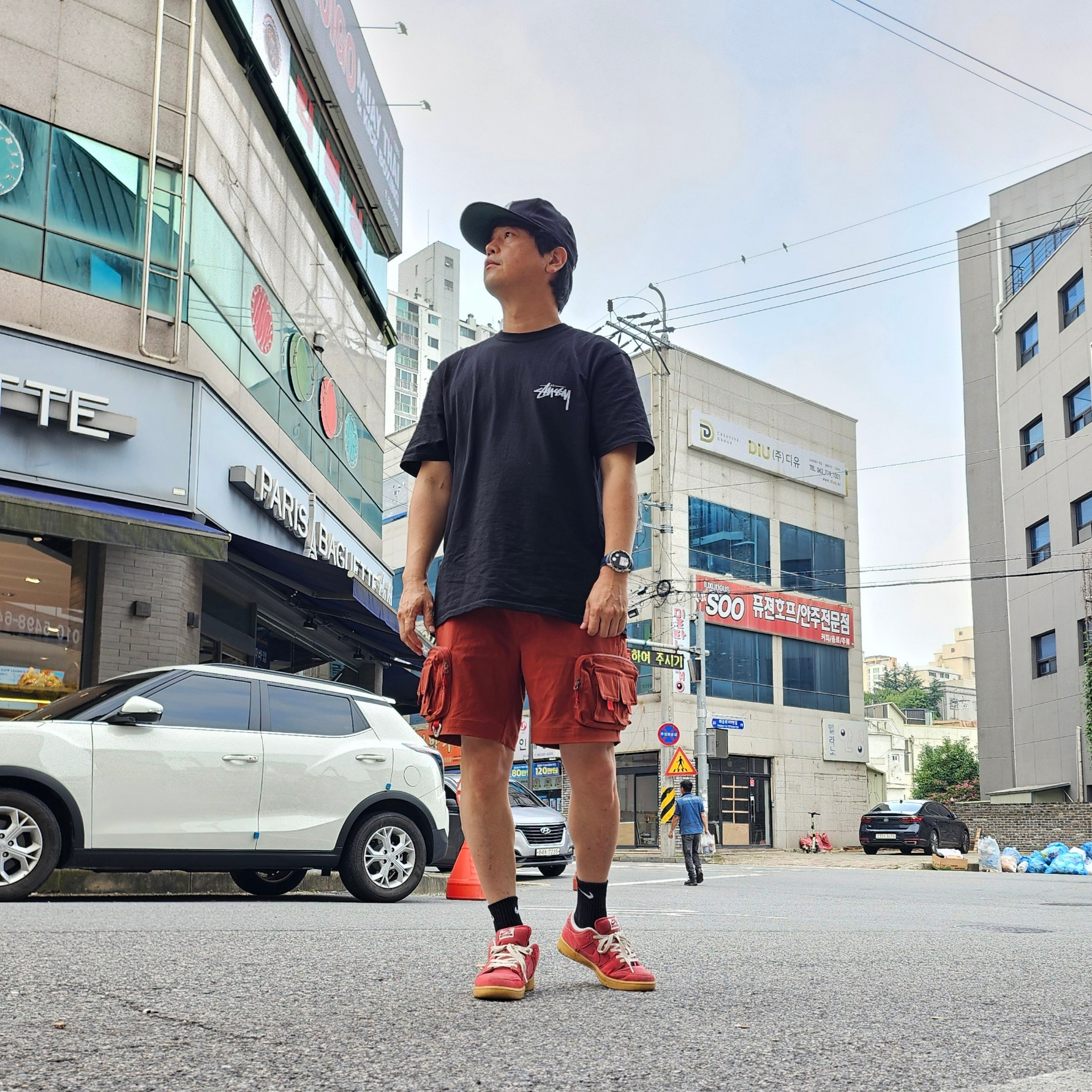 Nike ACG Cargo Shorts Redstone - Asia, Nike SB Dunk Low Adobe 착용 스타일 - 2