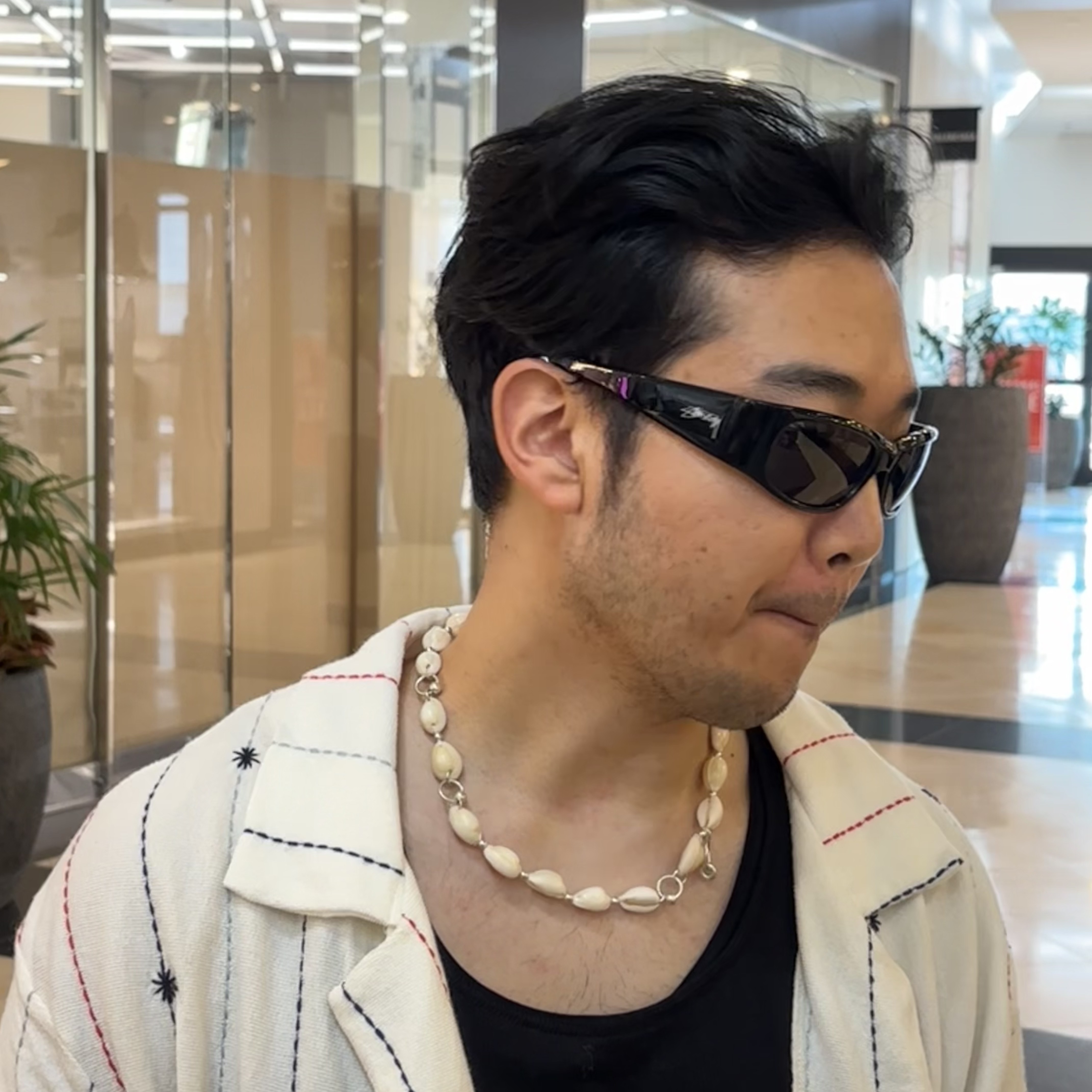Stussy Rene Sunglasses ブラック ケース付き